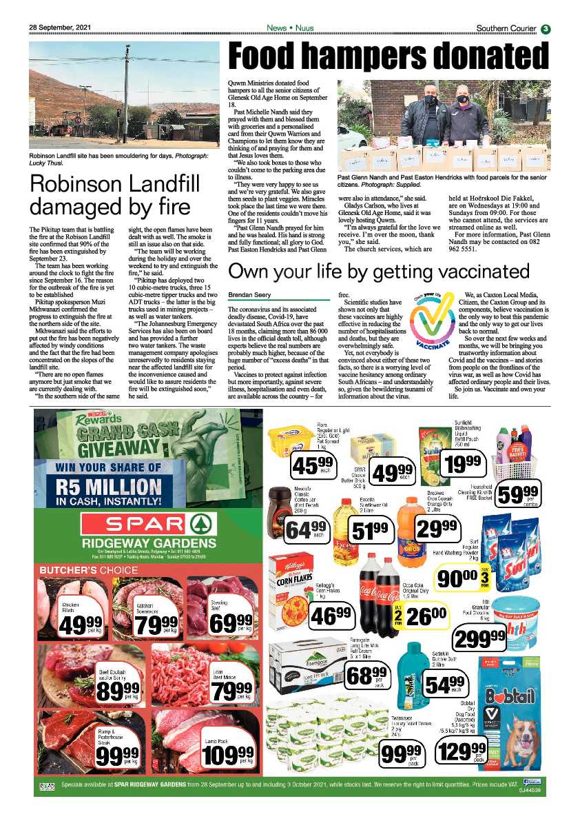 Southern Courier 28 September 2021 page 3