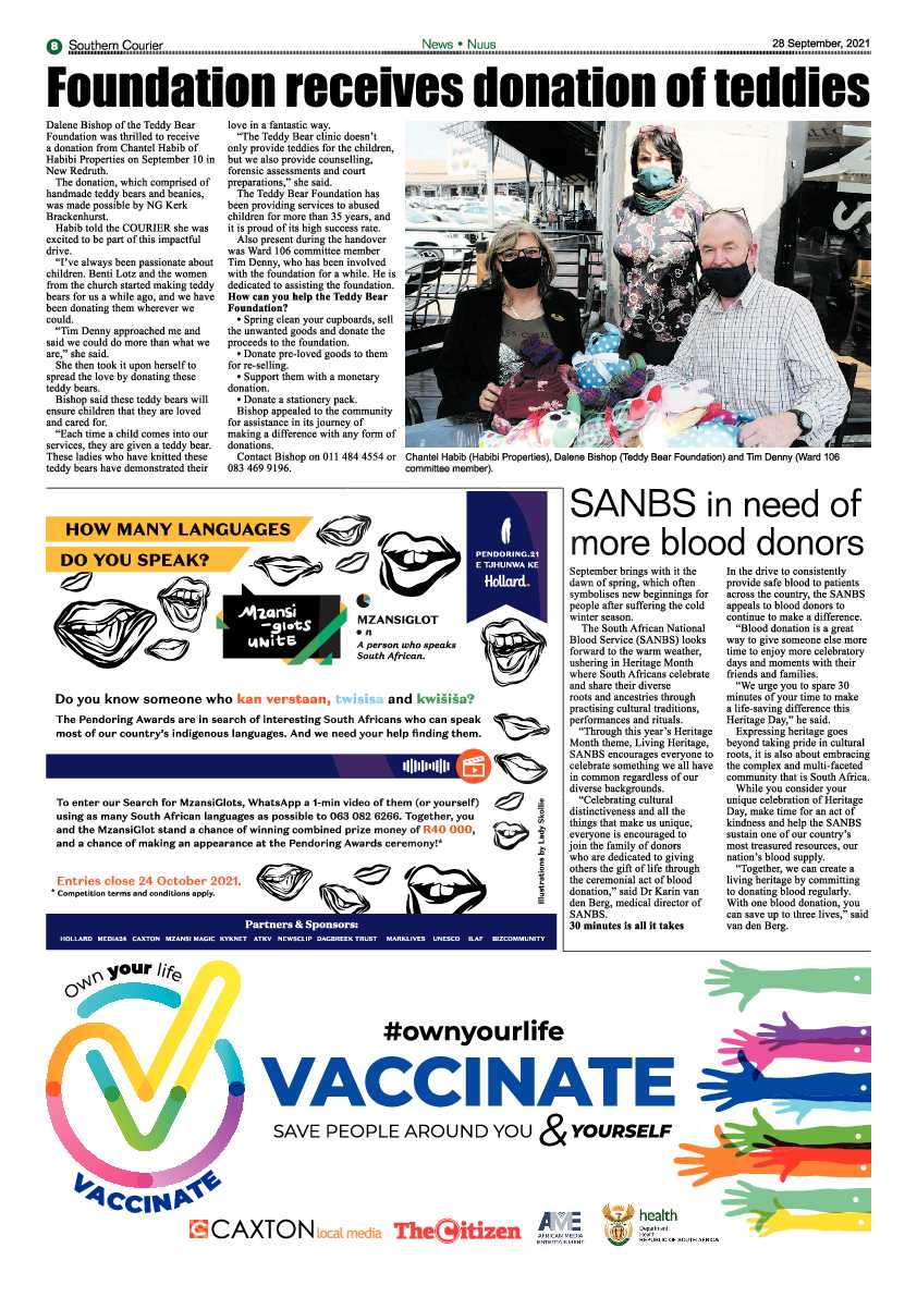 Southern Courier 28 September 2021 page 8