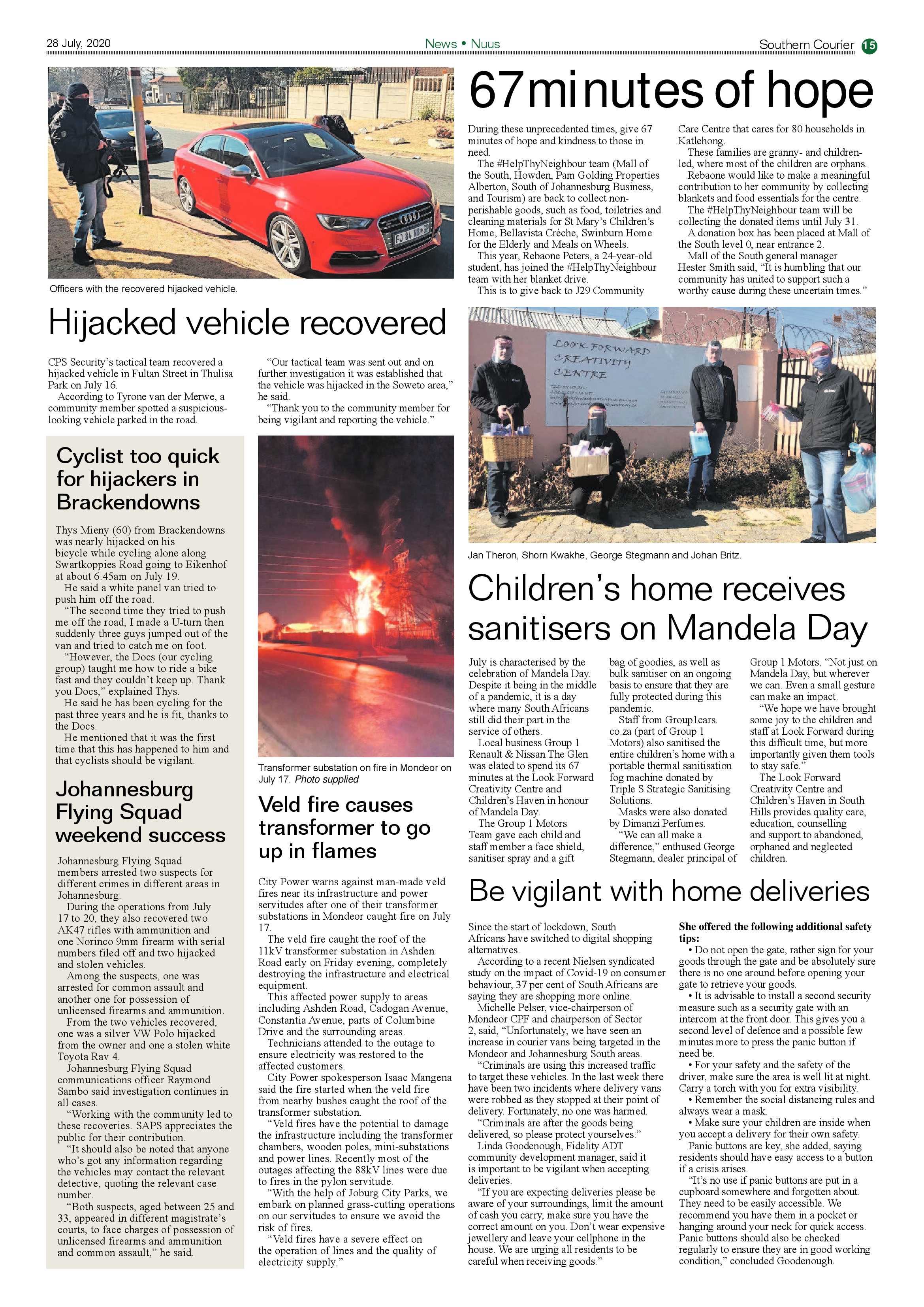 Southern Courier 28 July 2020 page 15