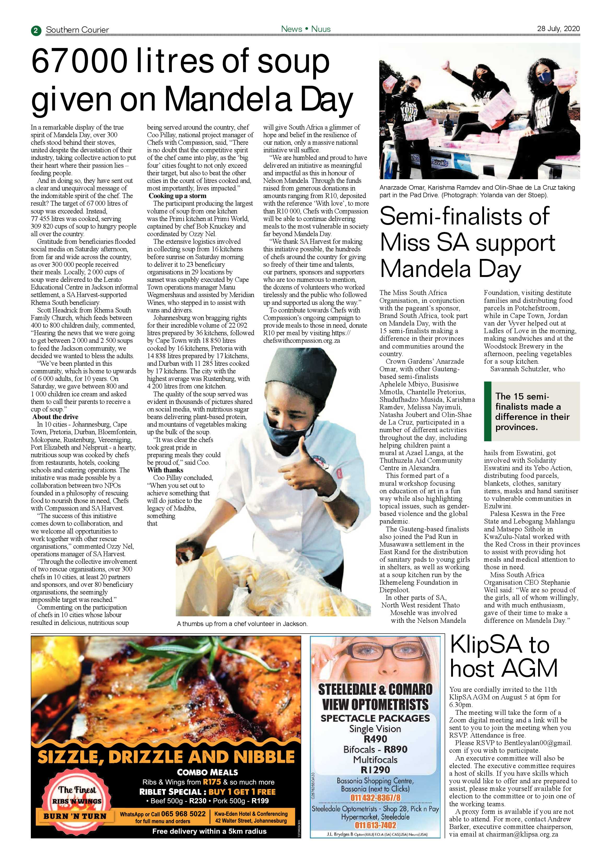 Southern Courier 28 July 2020 page 2