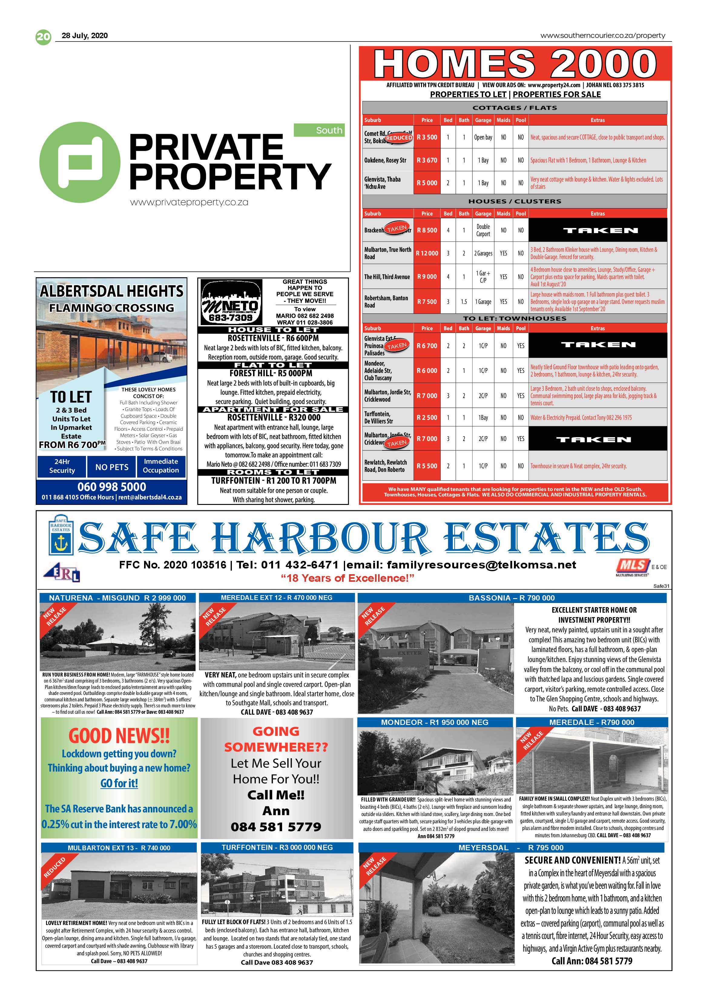 Southern Courier 28 July 2020 page 20