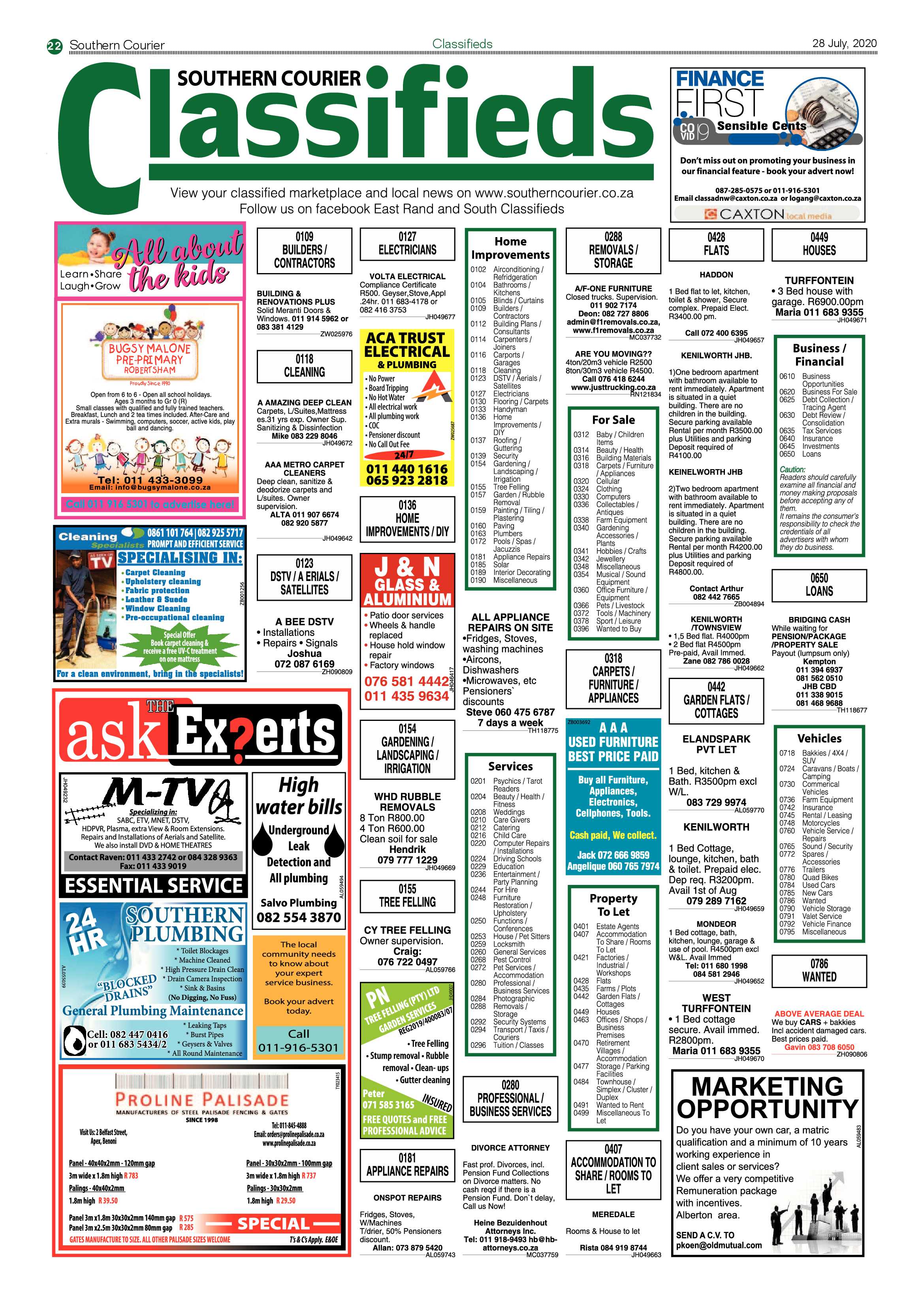 Southern Courier 28 July 2020 page 22