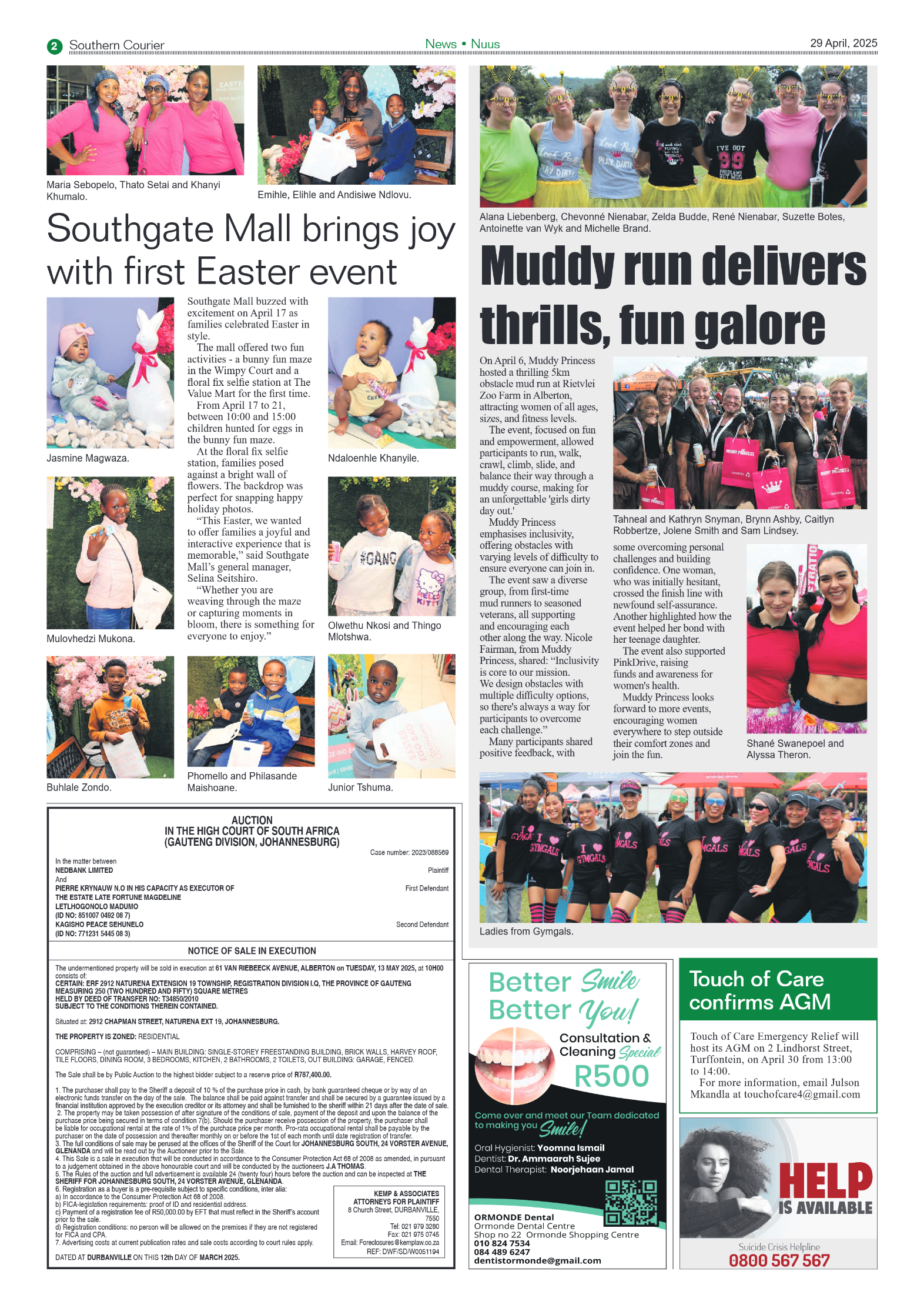 Southern Courier 29 April 2025 page 2