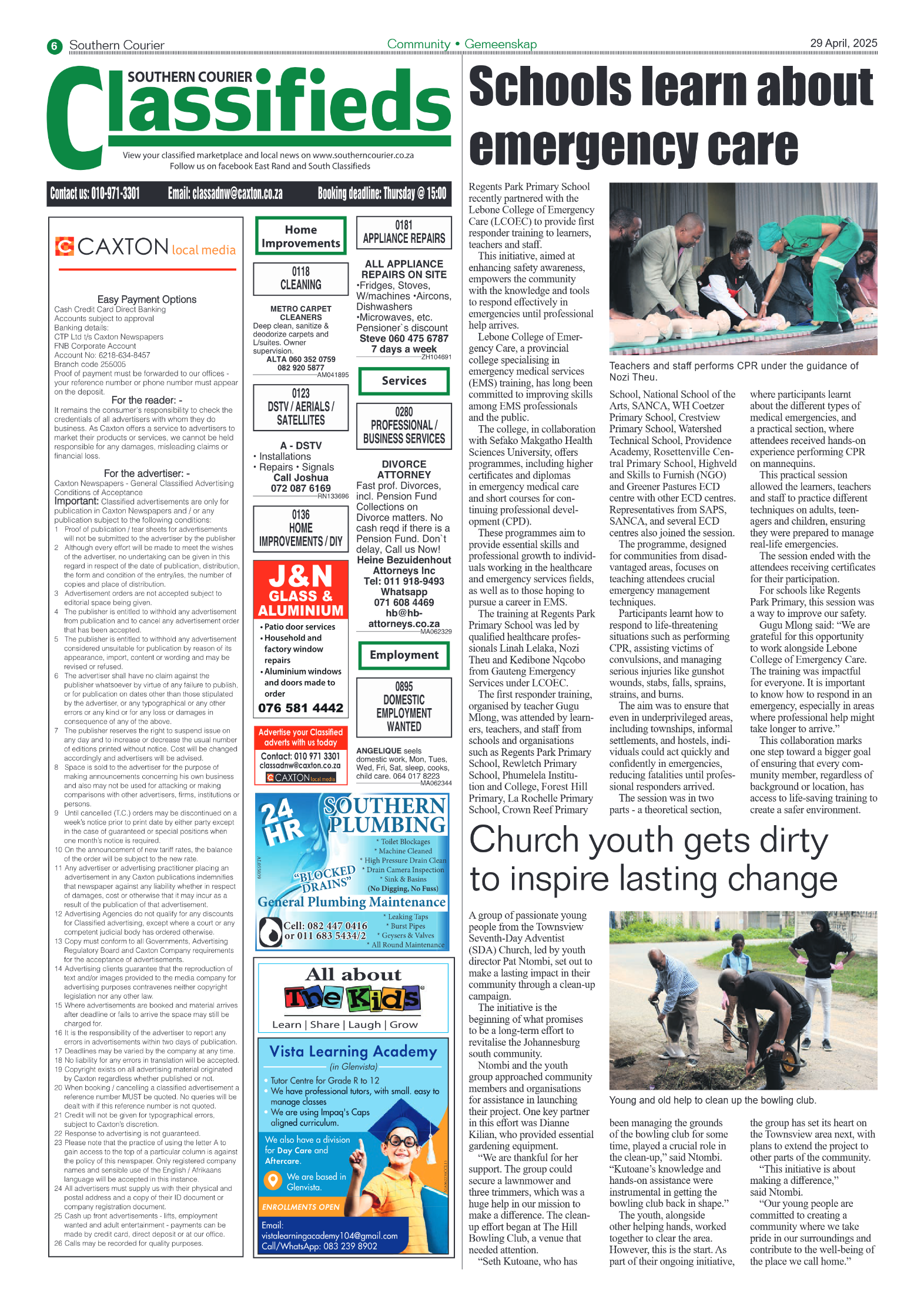 Southern Courier 29 April 2025 page 6