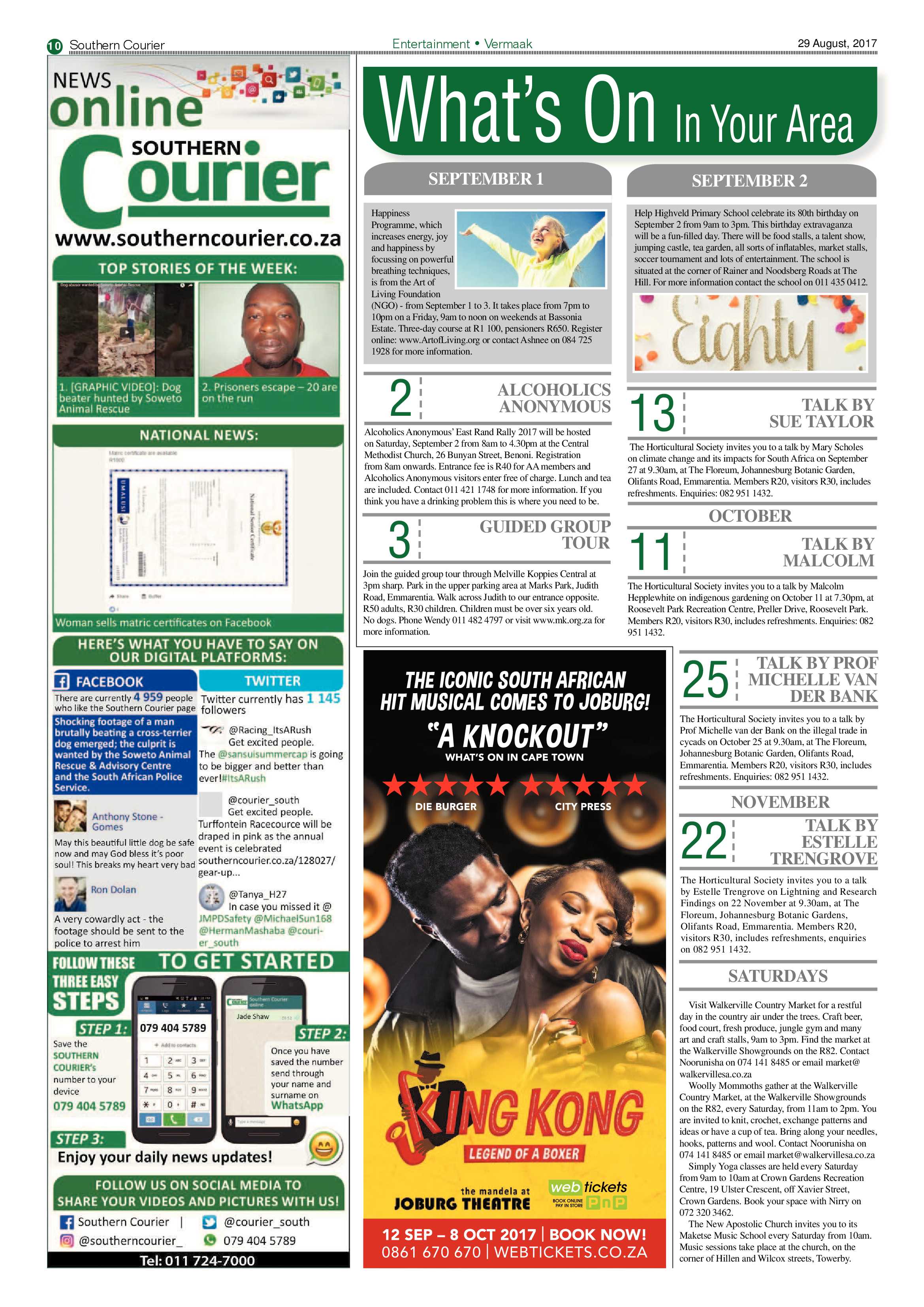 Southern Courier 29 August 2017 page 10