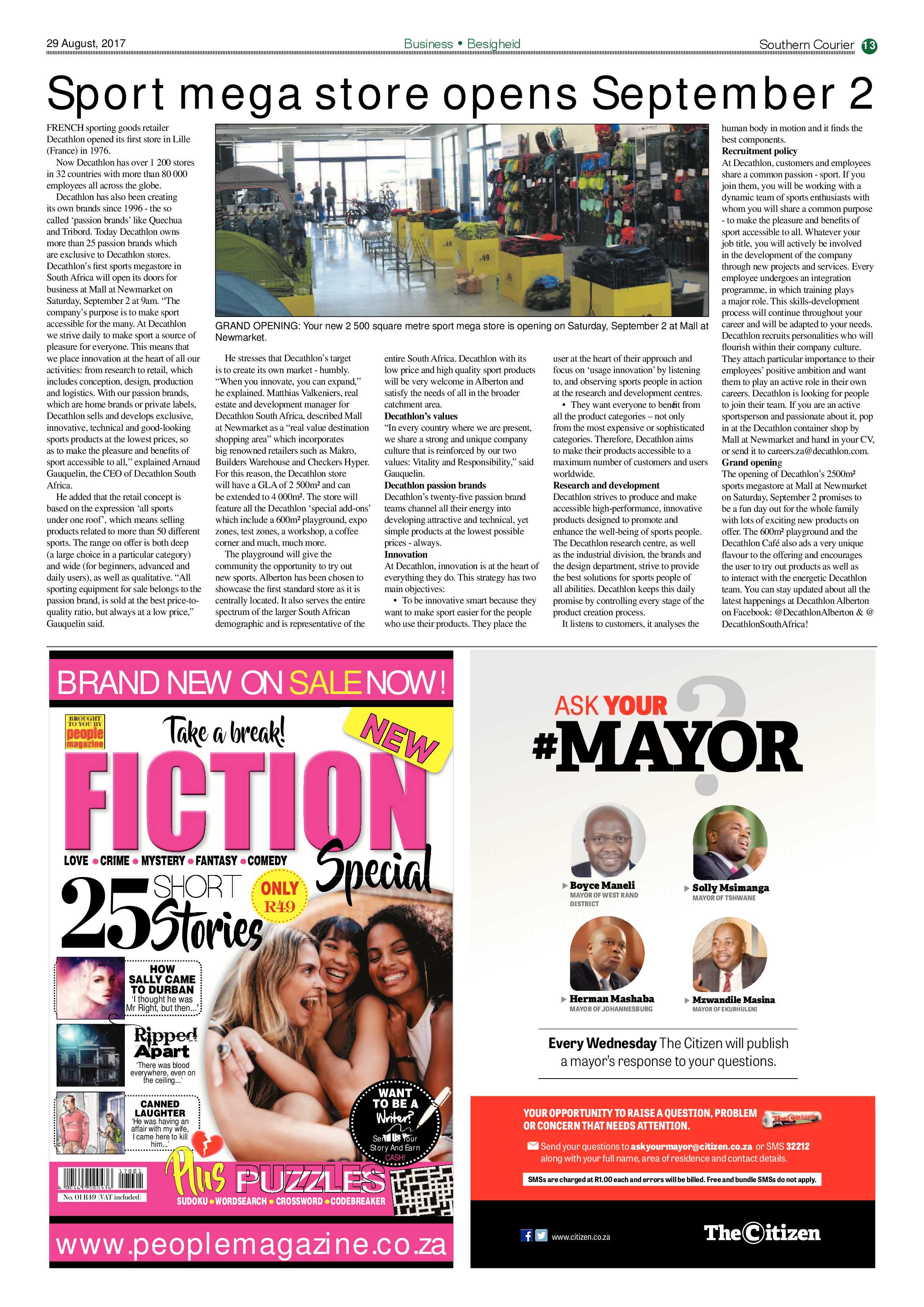 Southern Courier 29 August 2017 page 13
