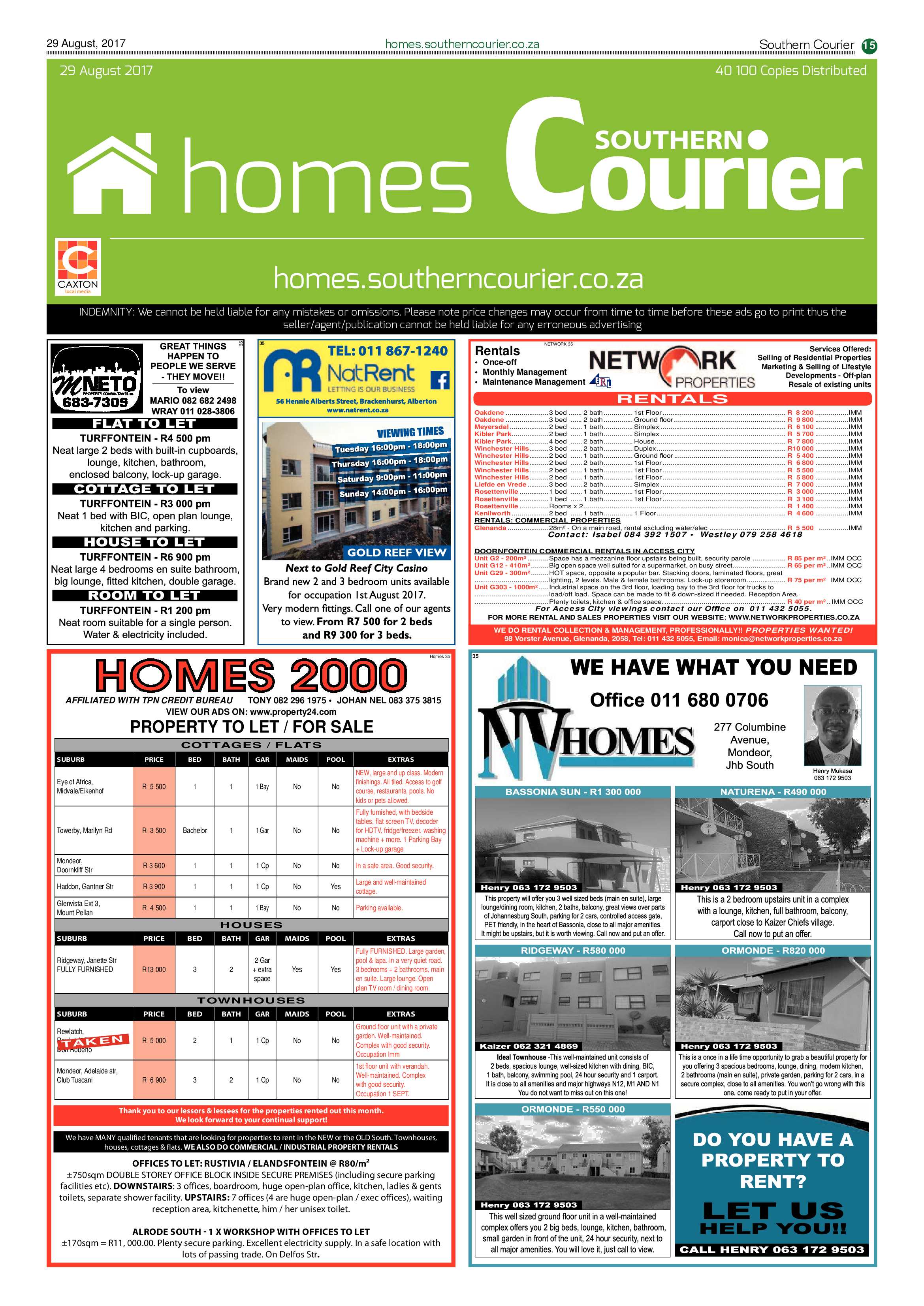 Southern Courier 29 August 2017 page 15