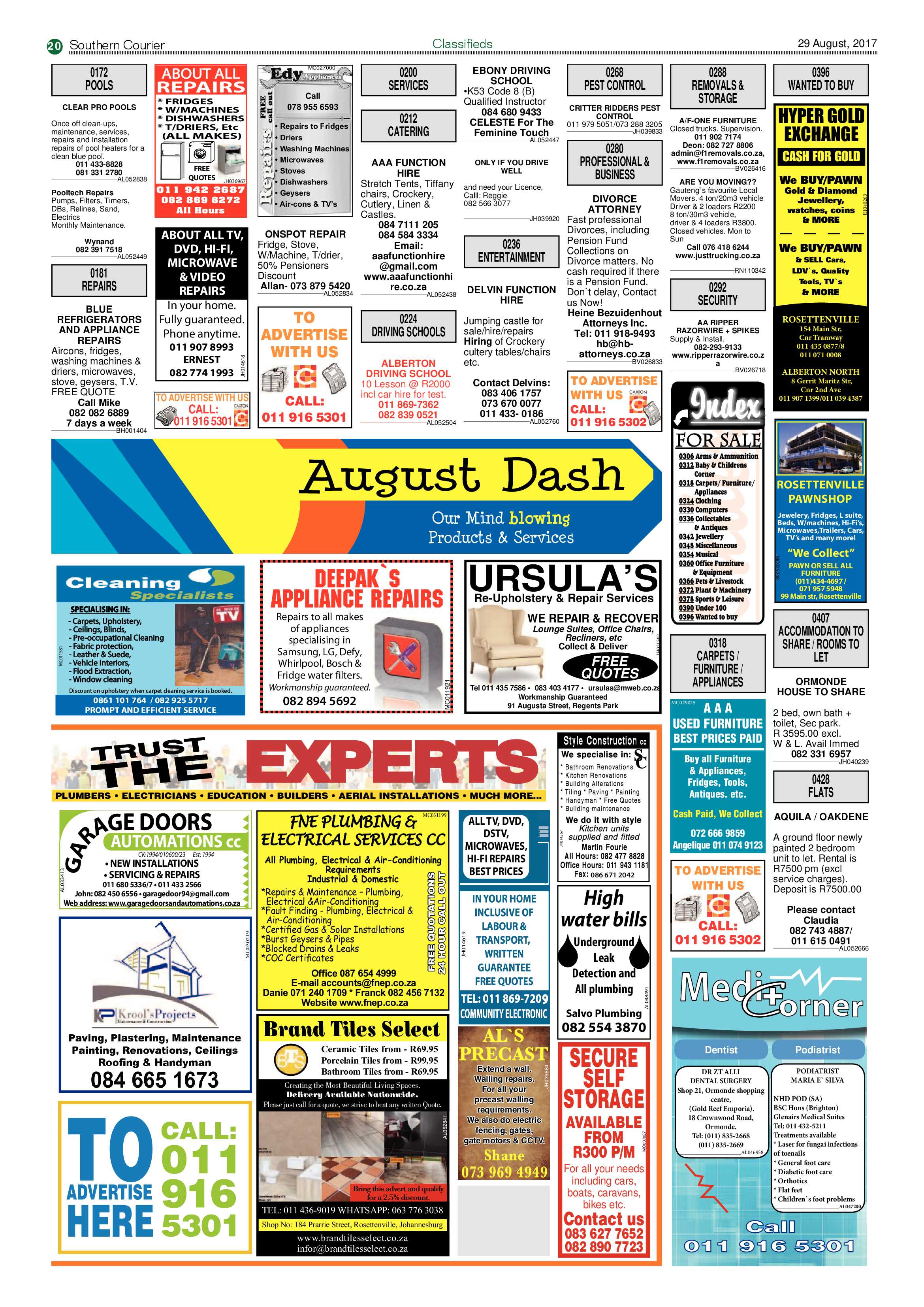 Southern Courier 29 August 2017 page 20