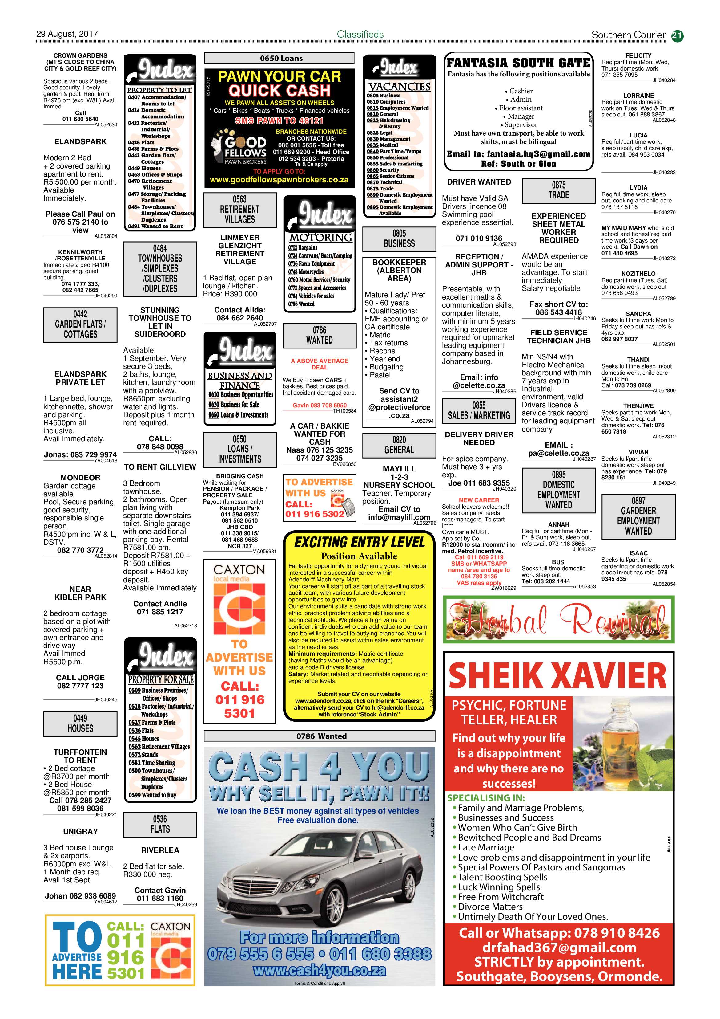 Southern Courier 29 August 2017 page 21