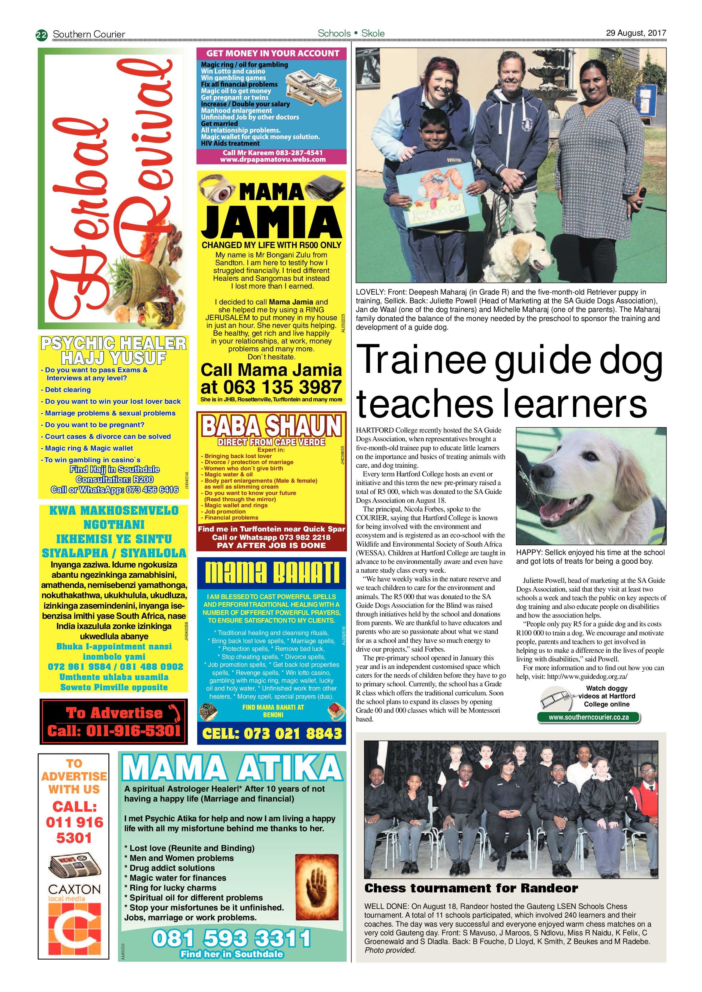 Southern Courier 29 August 2017 page 22
