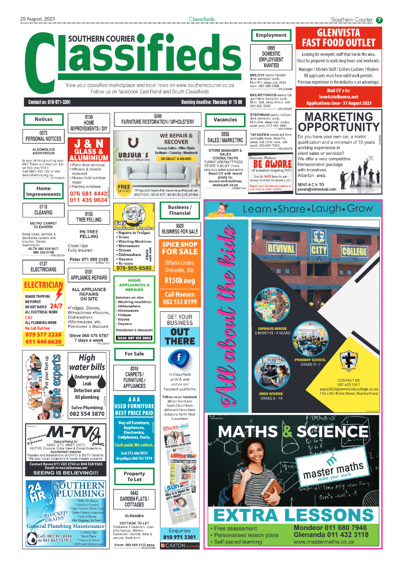 Southern Courier 29 August 2023 page 7