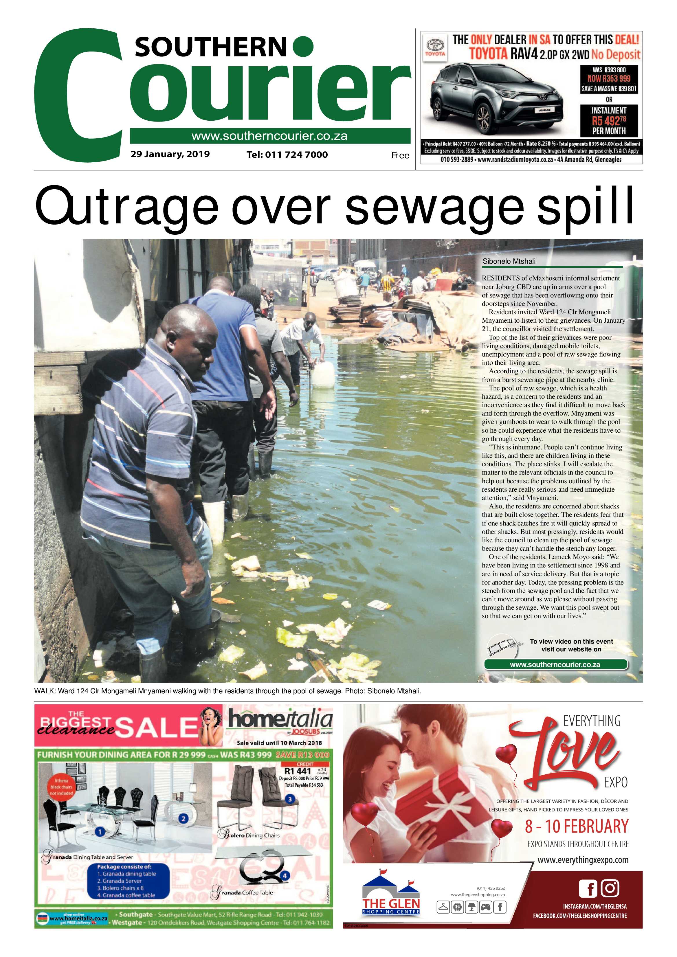 Southern Courier 29 January 2019 page 1