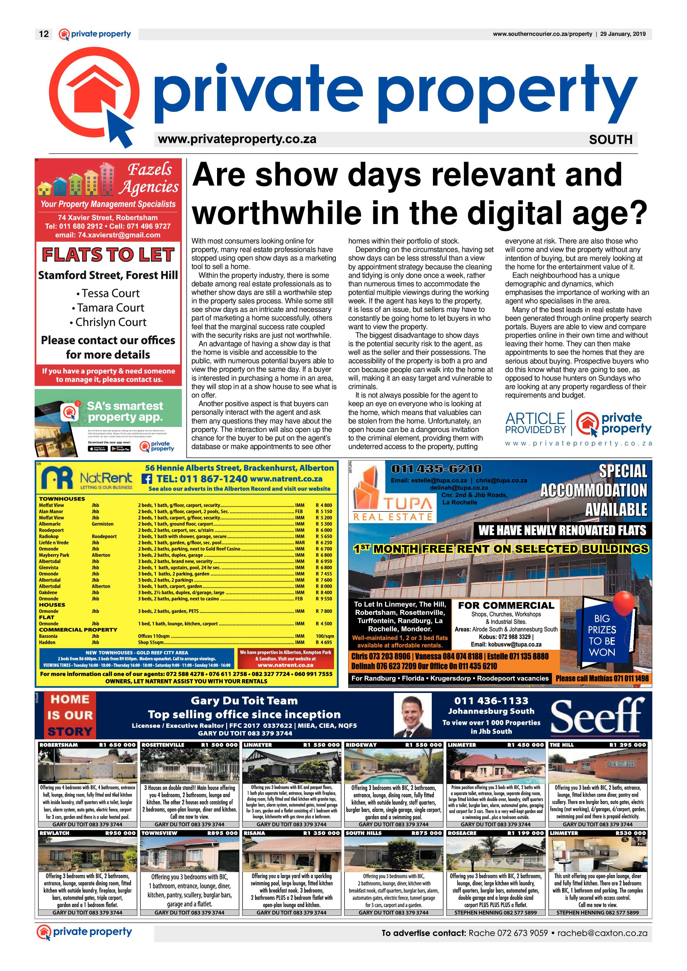 Southern Courier 29 January 2019 page 12