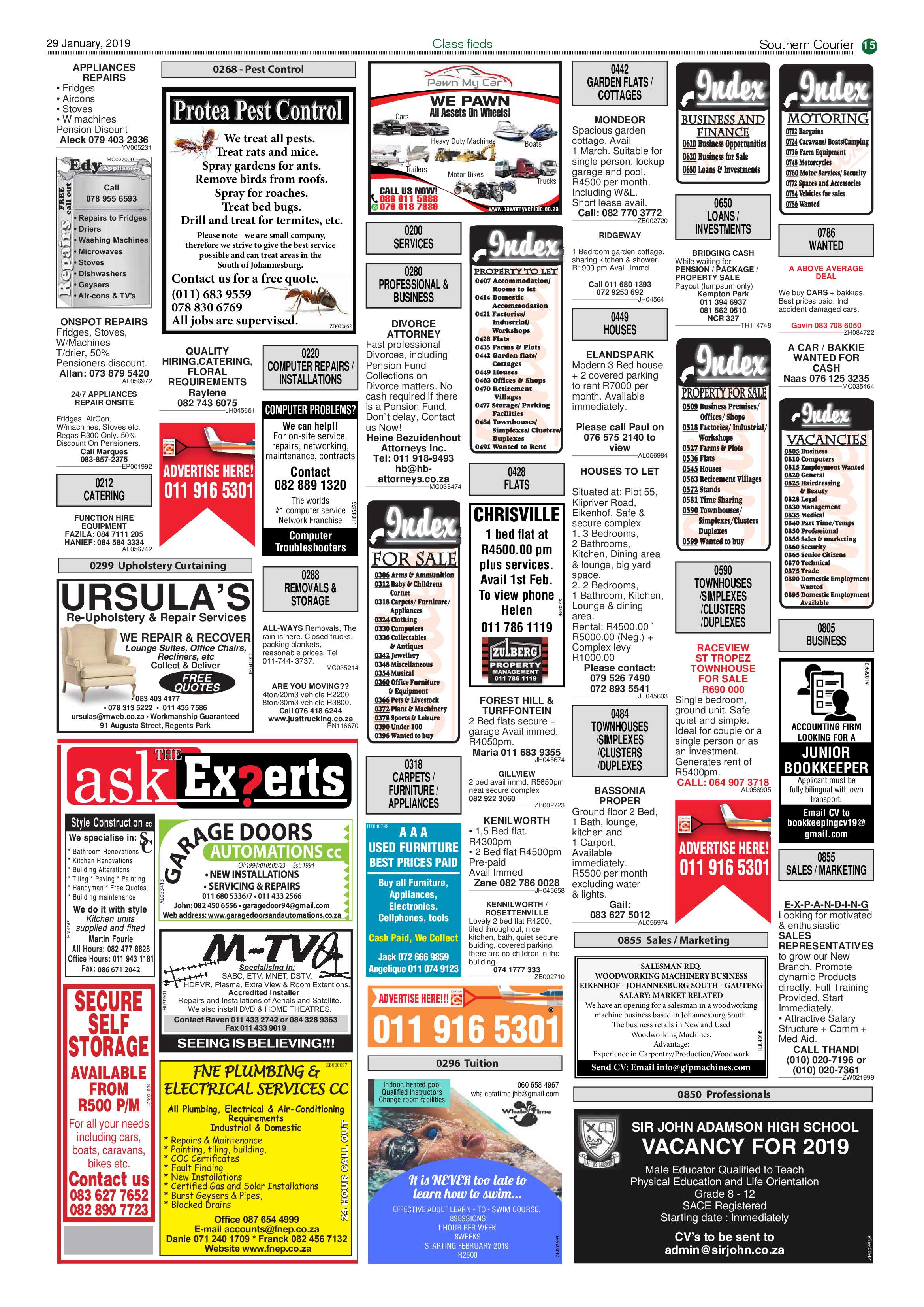 Southern Courier 29 January 2019 page 15