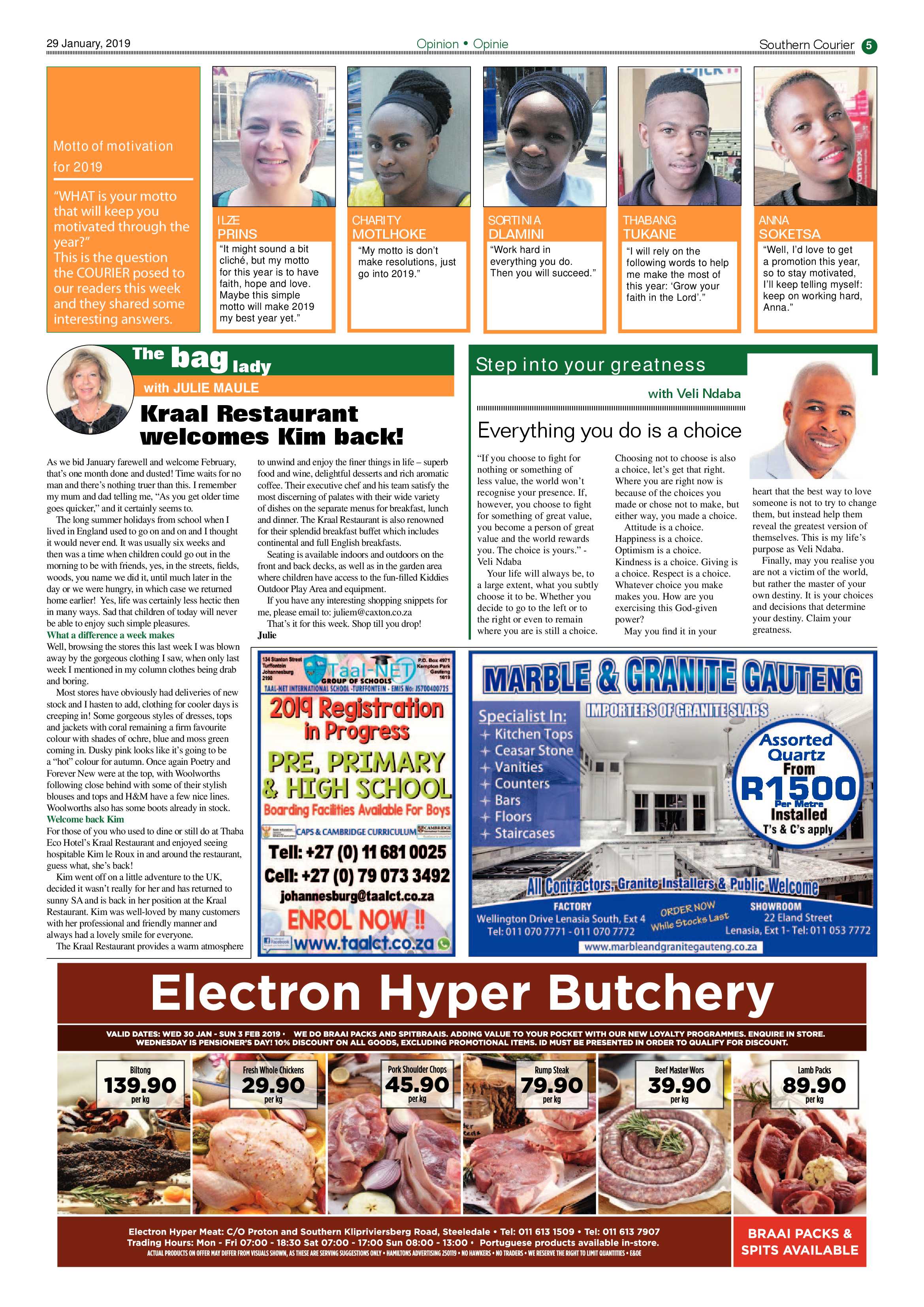Southern Courier 29 January 2019 page 5