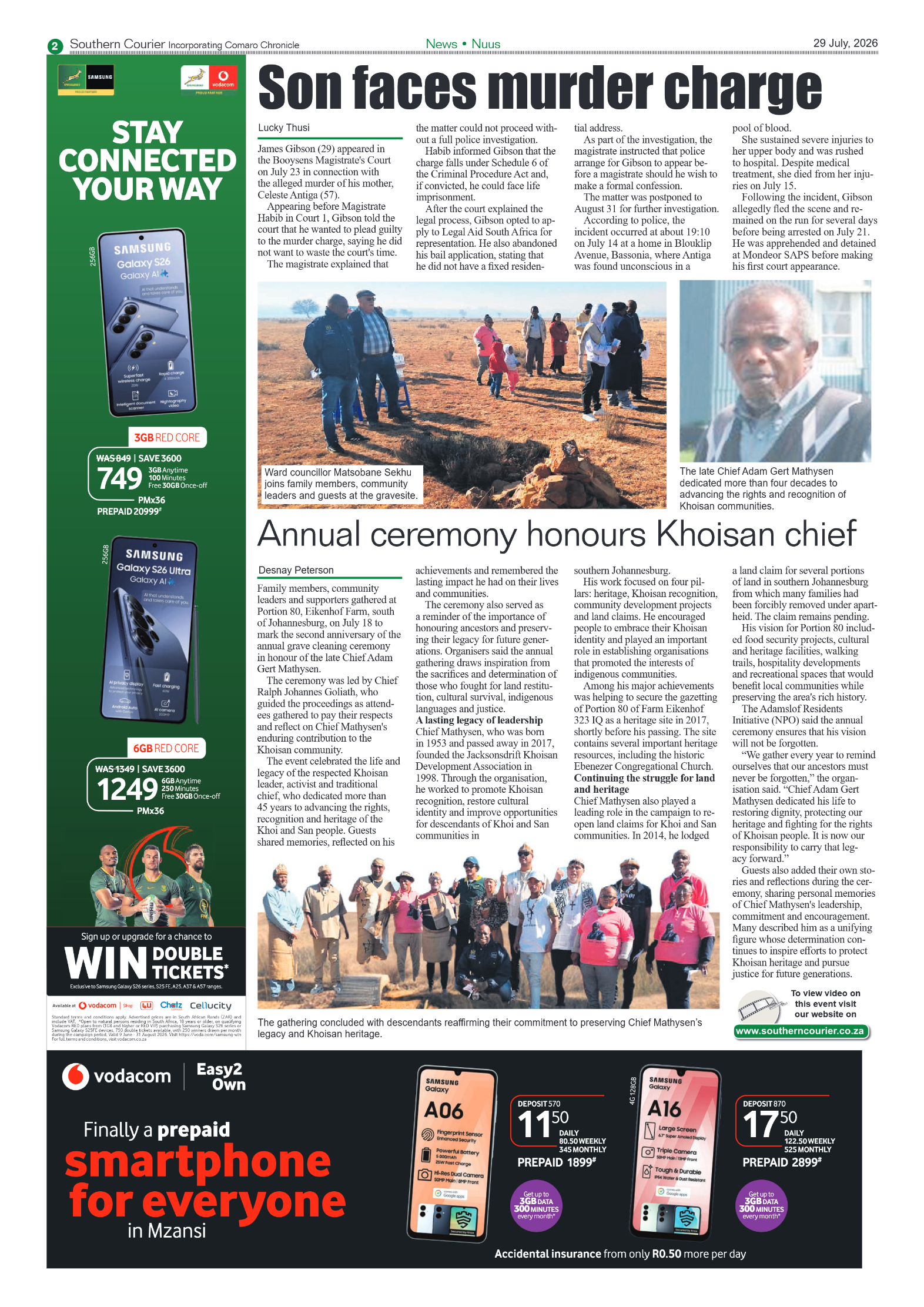 Southern Courier 29 July 2026 page 2
