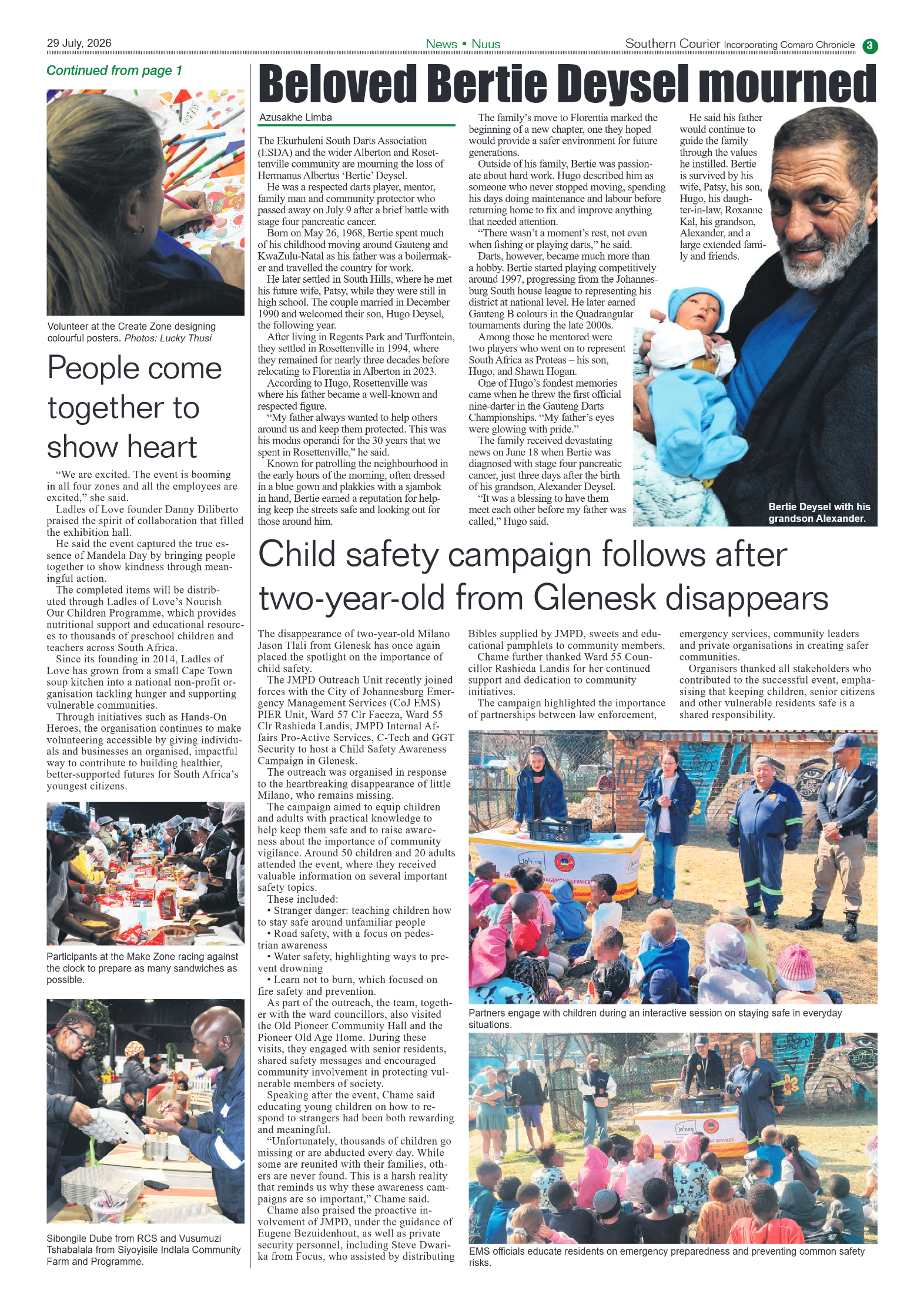 Southern Courier 29 July 2026 page 3