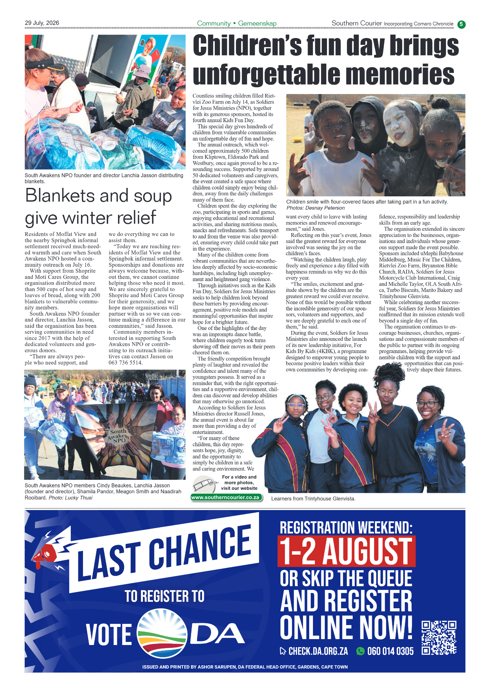 Southern Courier 29 July 2026 page 5