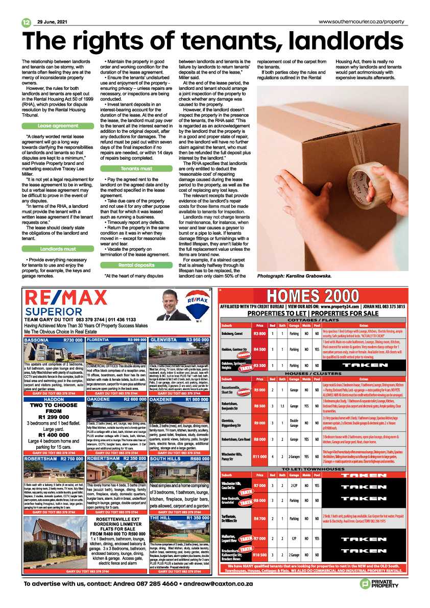 Southern Courier 29 June 2021 page 12