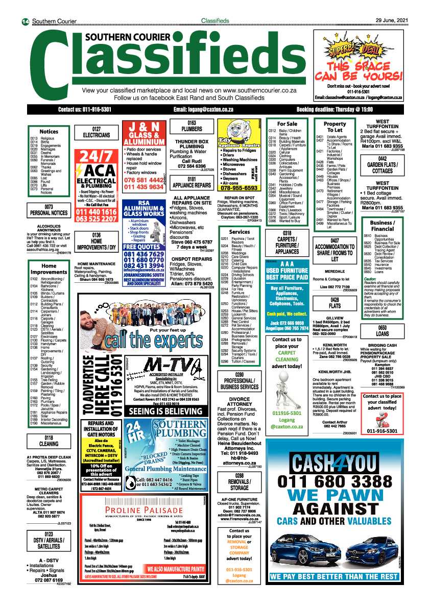 Southern Courier 29 June 2021 page 14