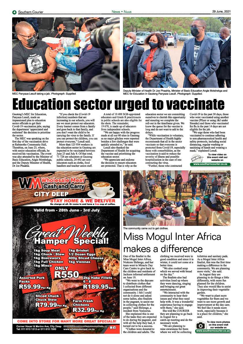 Southern Courier 29 June 2021 page 4