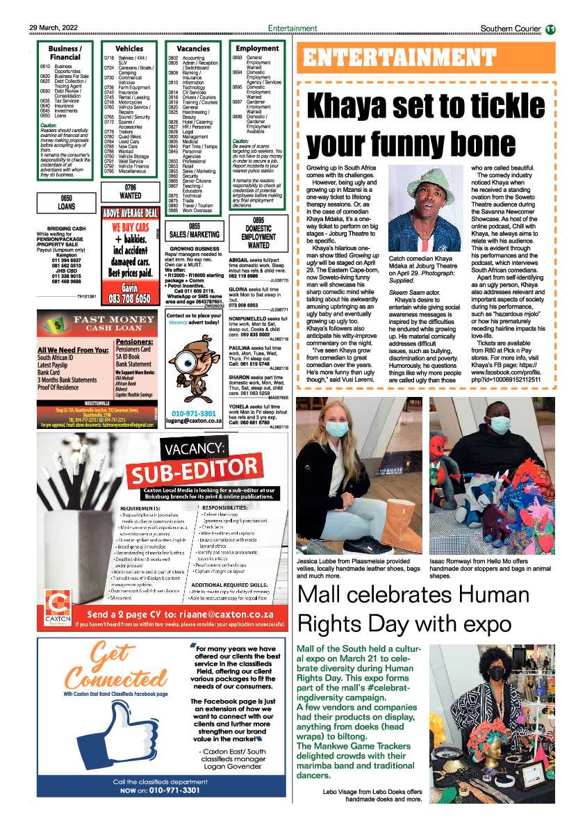 Southern Courier 29 March 2022 page 11