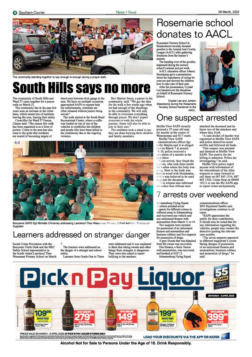 Southern Courier 29 March 2022 page 4