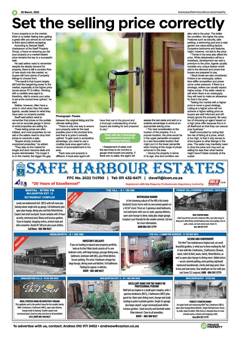 Southern Courier 29 March 2022 page 8