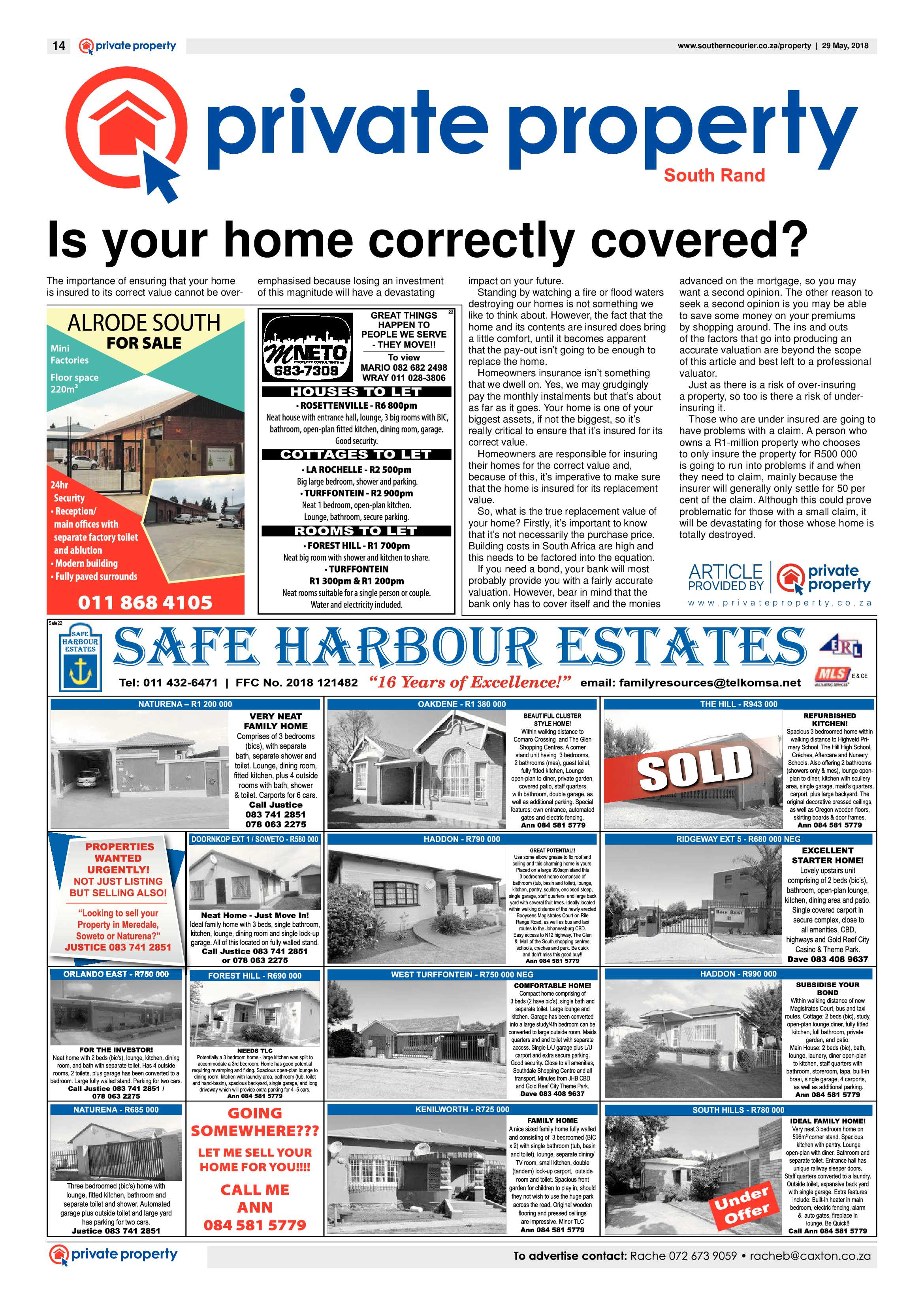 Southern Courier 29 May 2018 page 16