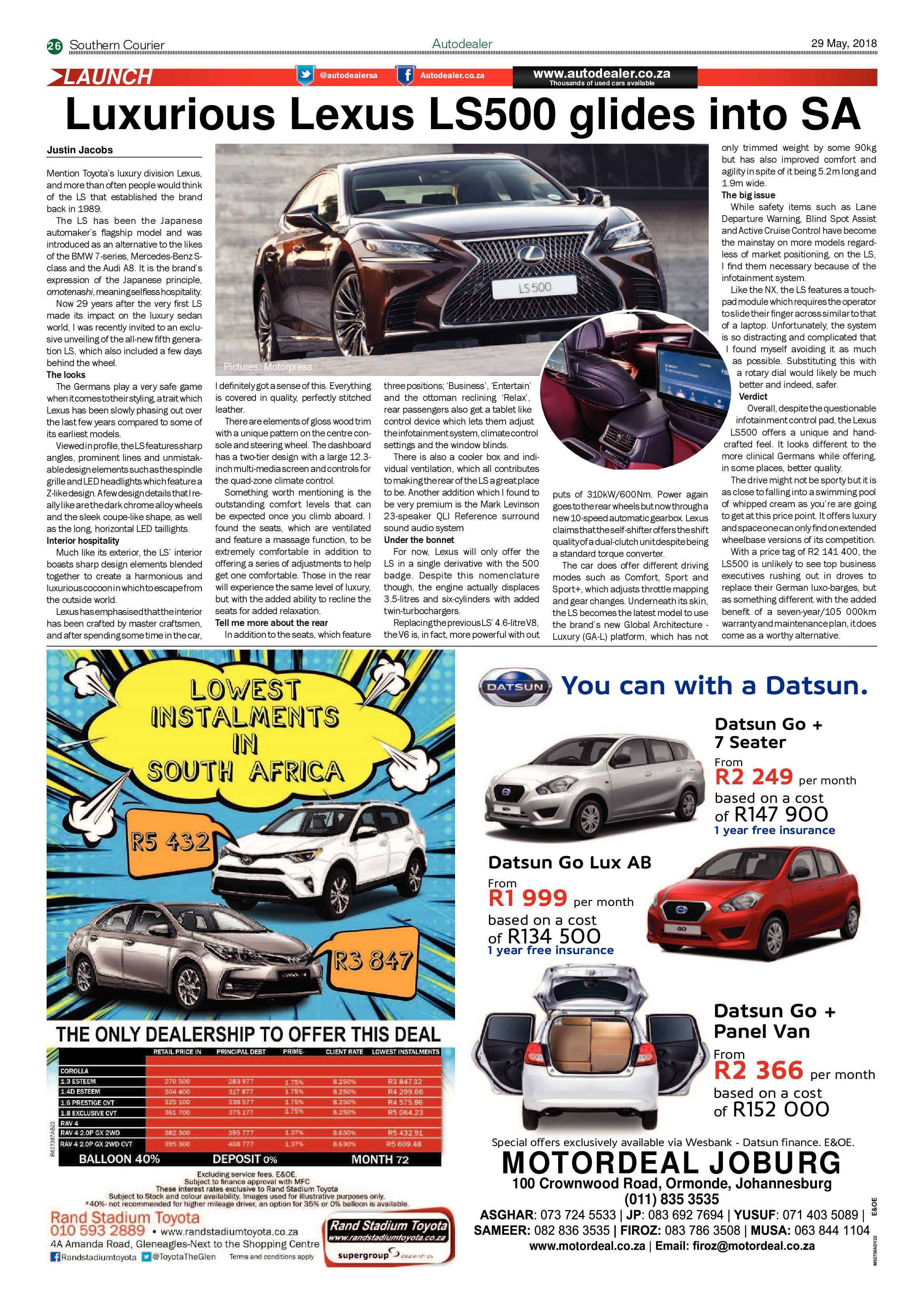 Southern Courier 29 May 2018 page 28
