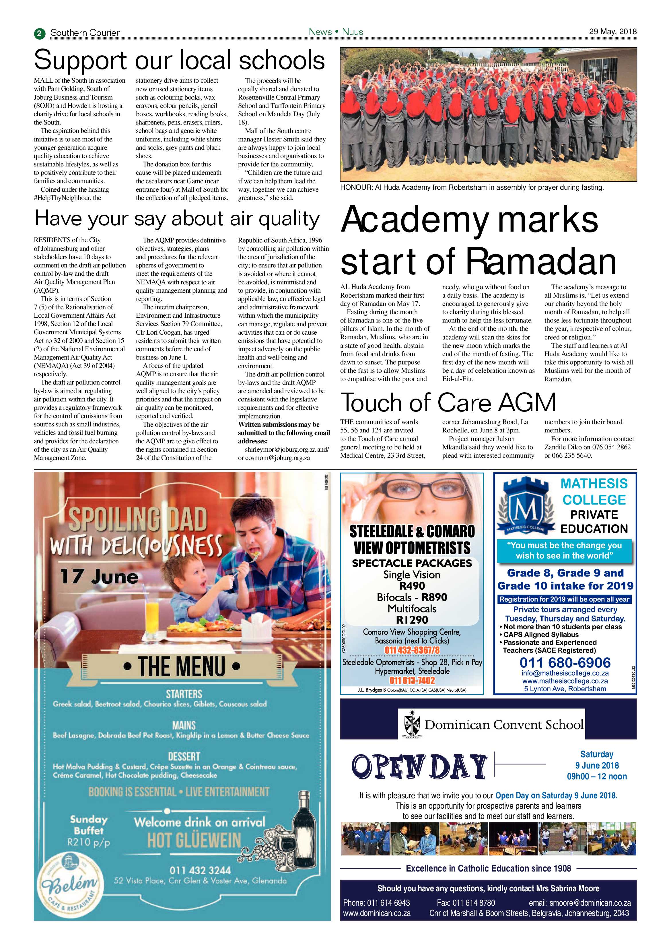 Southern Courier 29 May 2018 page 4