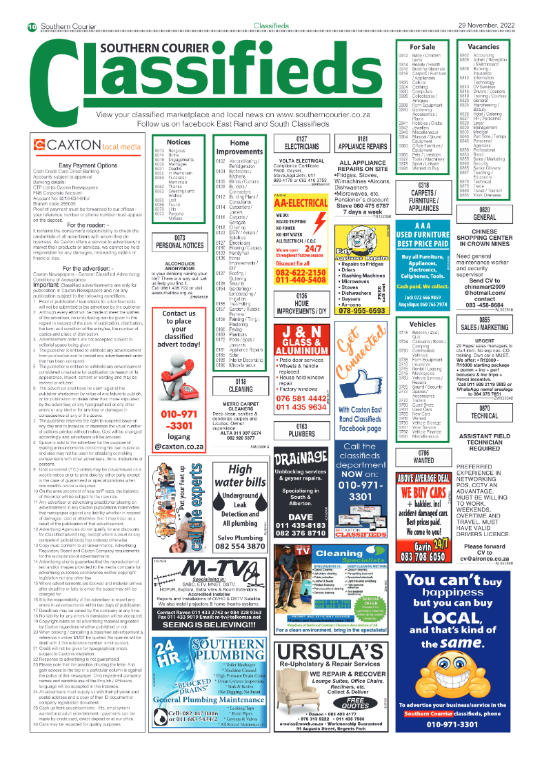 Southern Courier 29 Nov 2022 page 10
