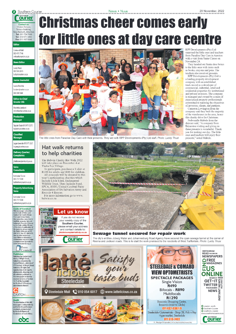 Southern Courier 29 Nov 2022 page 2