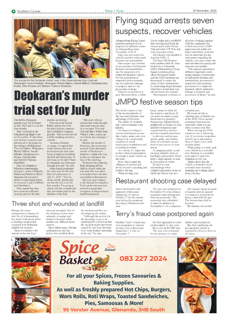 Southern Courier 29 Nov 2022 page 4