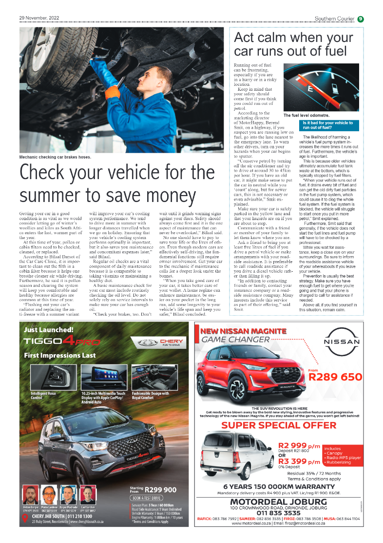 Southern Courier 29 Nov 2022 page 9