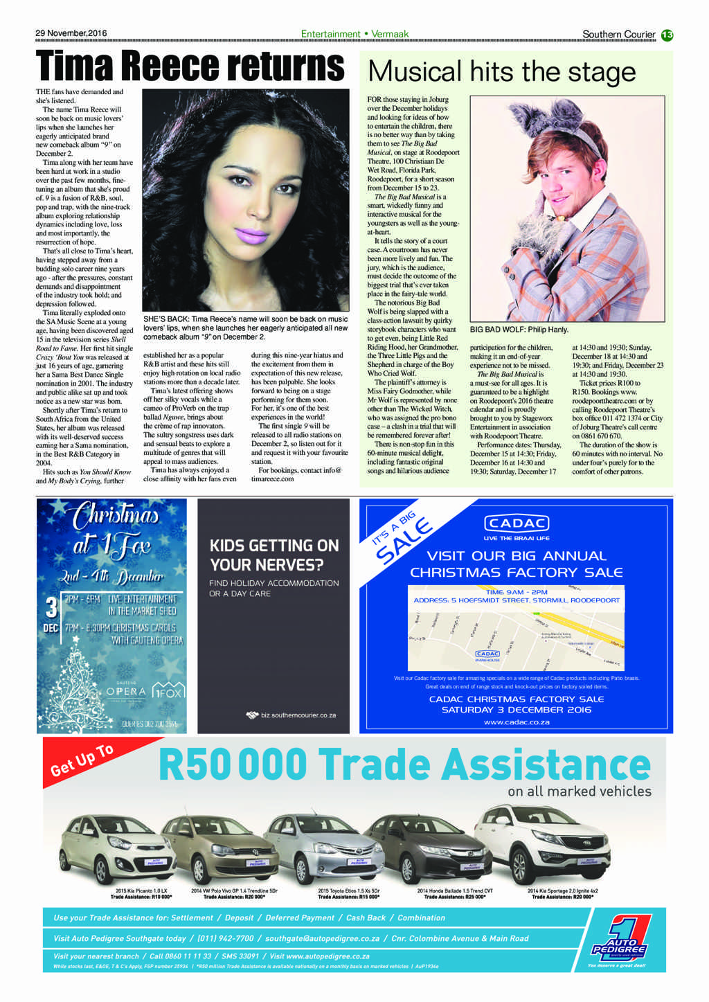 Southern Courier 29 November 2016 page 13