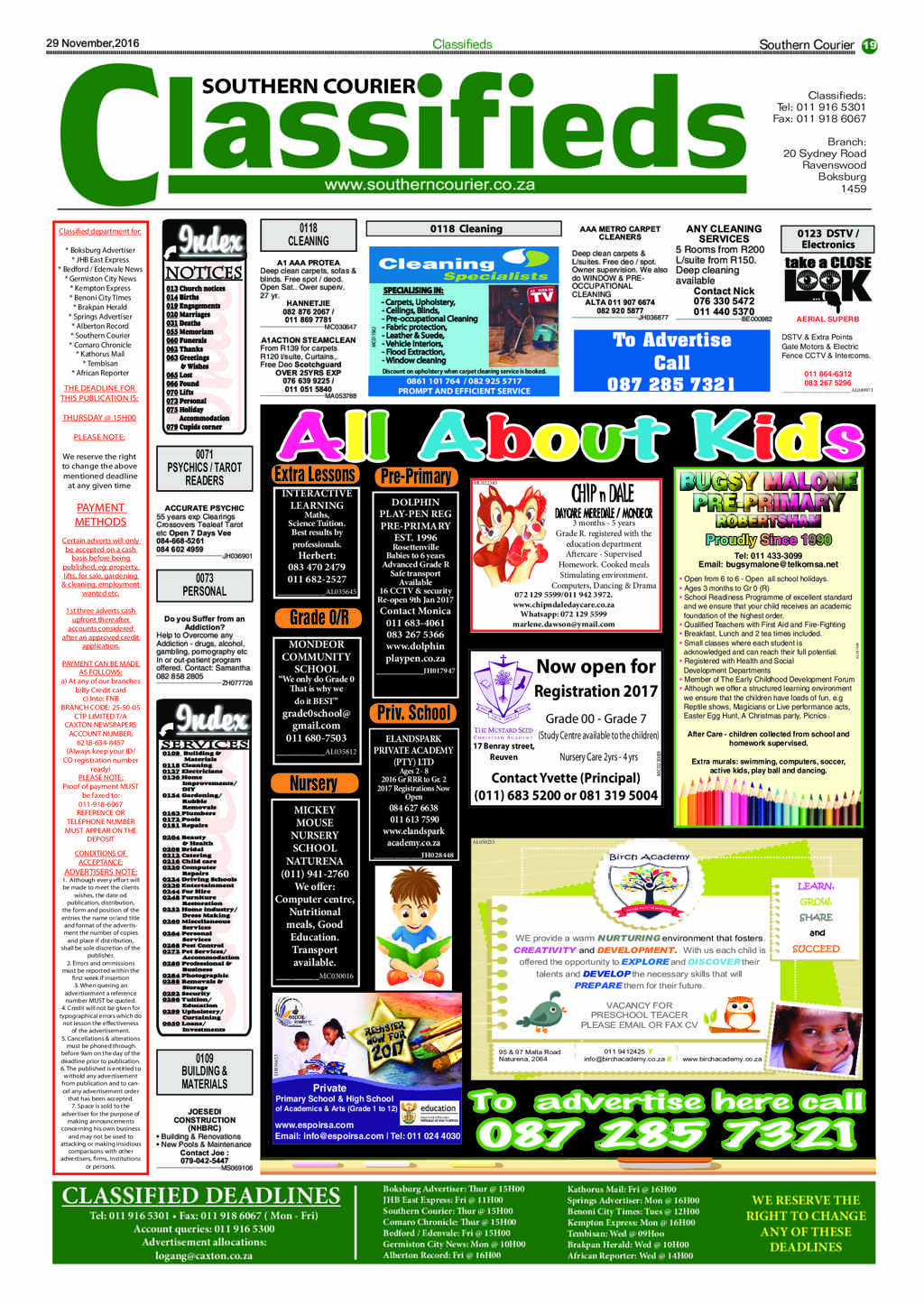 Southern Courier 29 November 2016 page 19