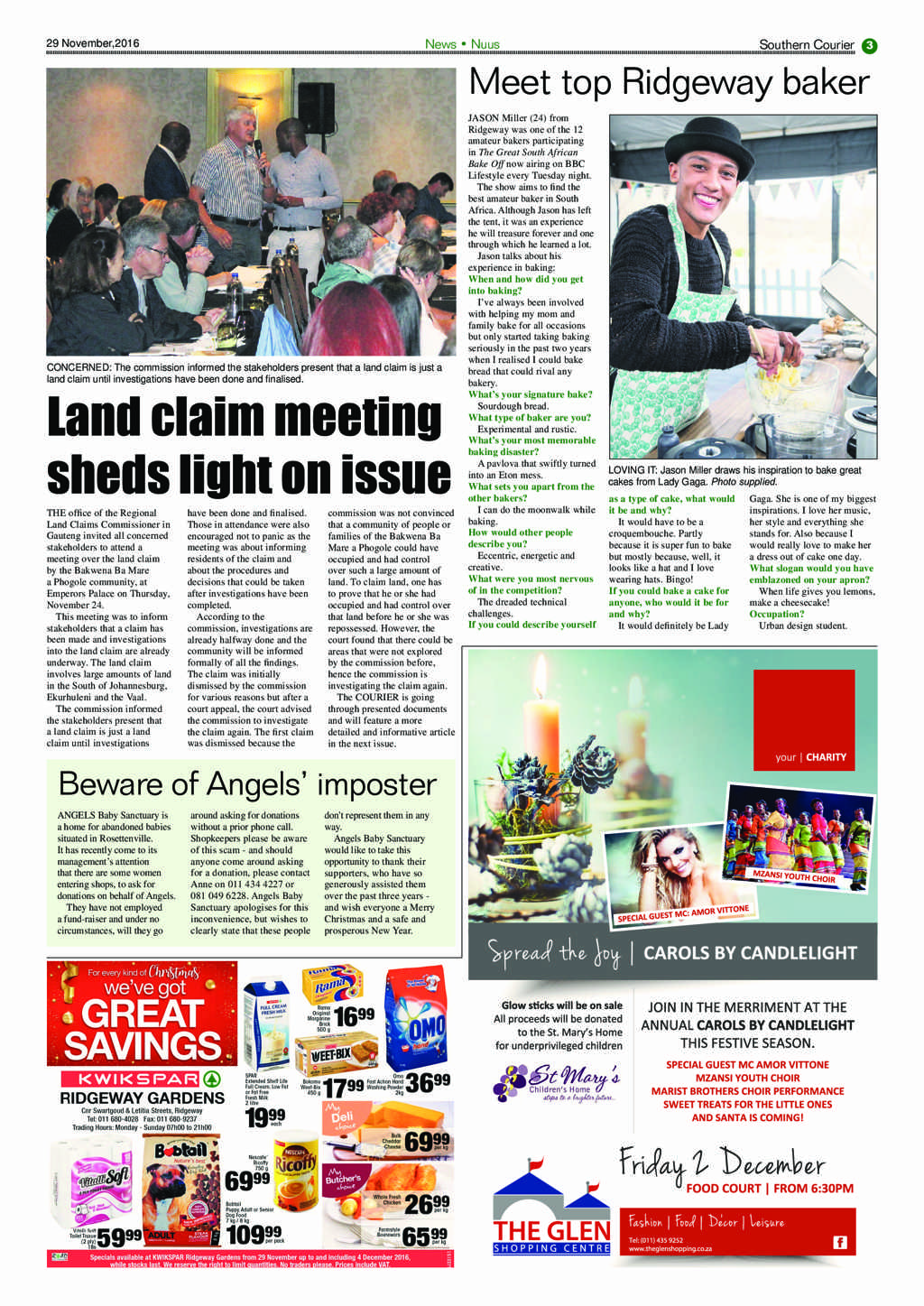 Southern Courier 29 November 2016 page 3