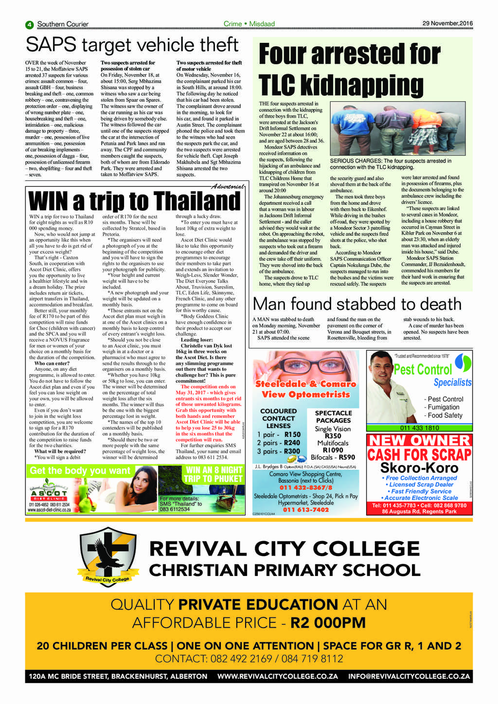 Southern Courier 29 November 2016 page 4