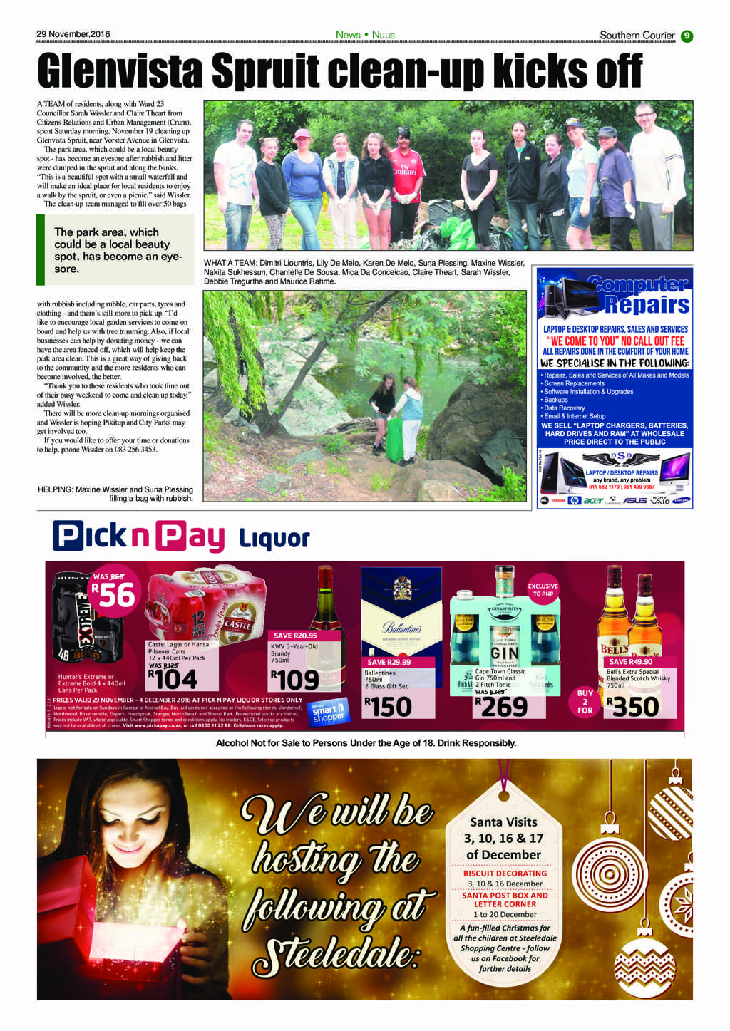 Southern Courier 29 November 2016 page 9