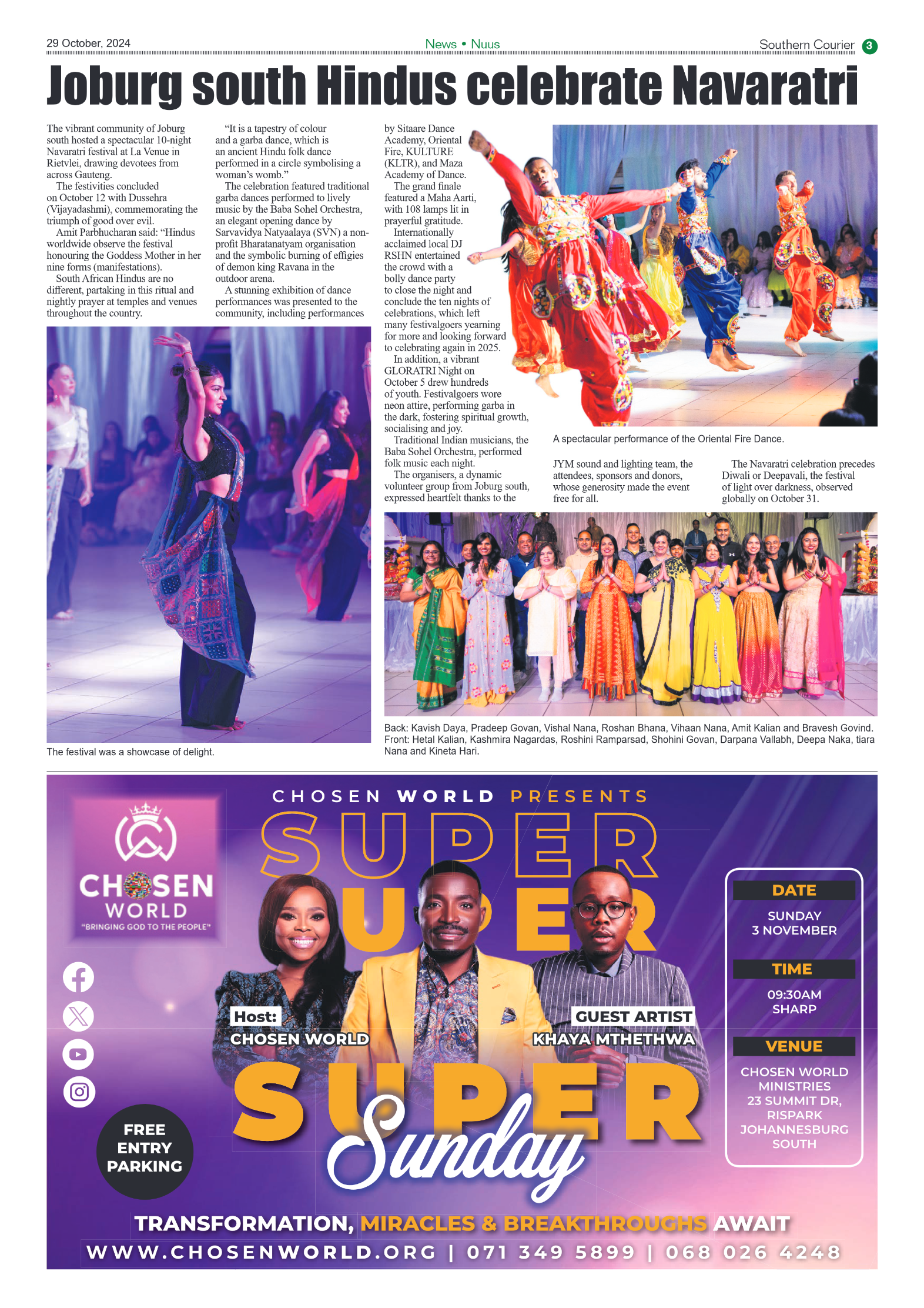 Southern Courier 29 October 2024 page 3