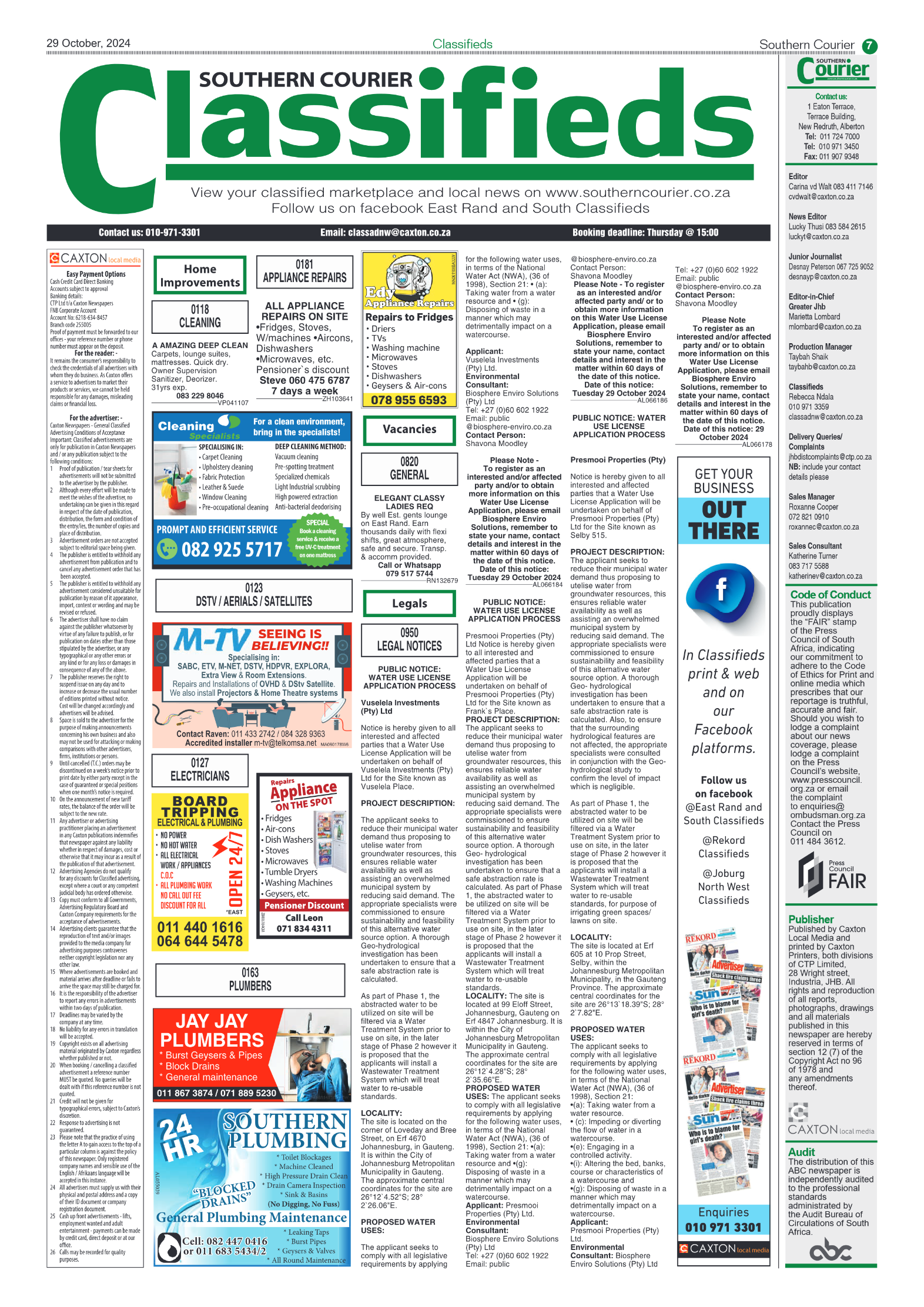 Southern Courier 29 October 2024 page 7