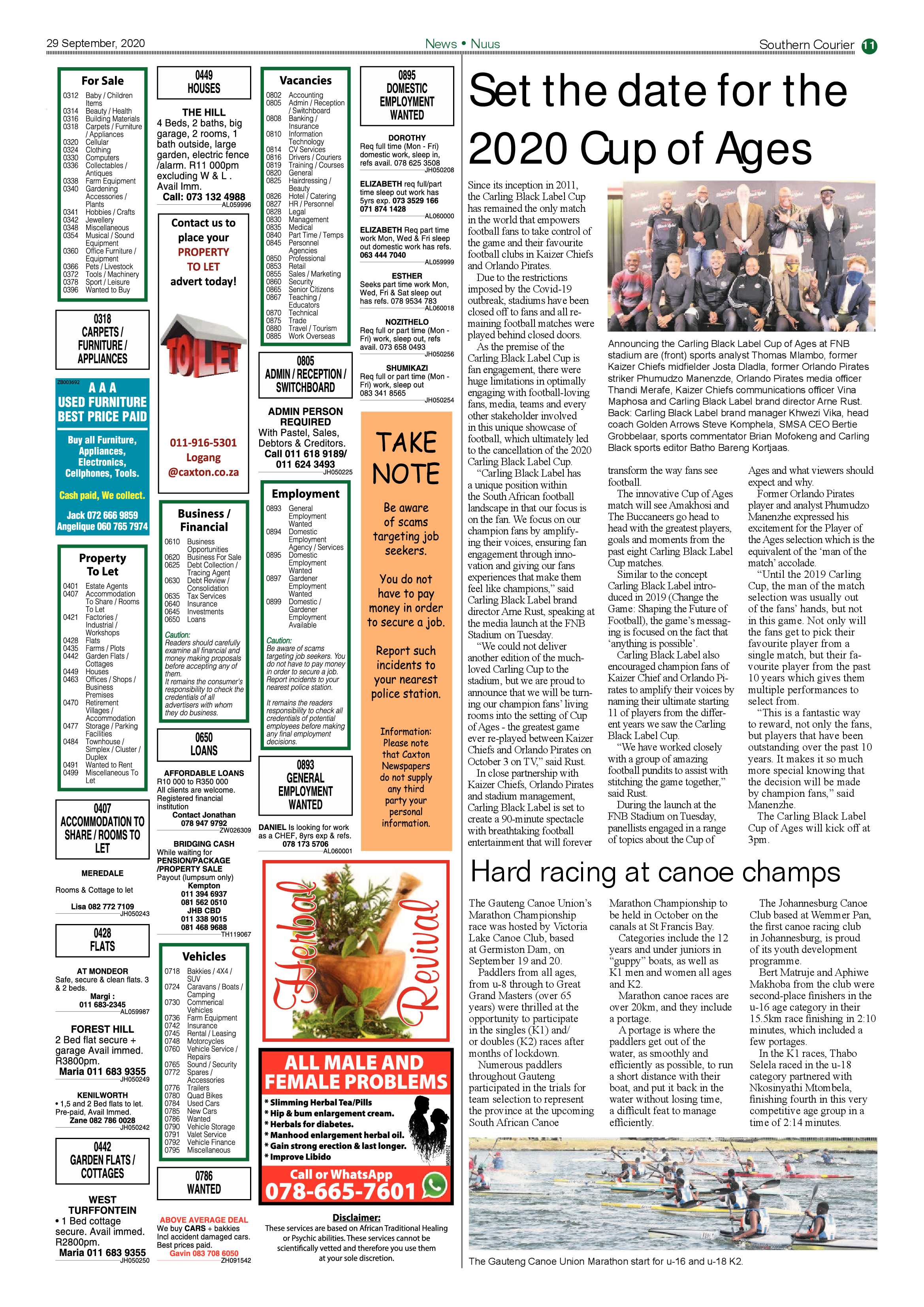 Southern Courier 29 September 2020 page 11