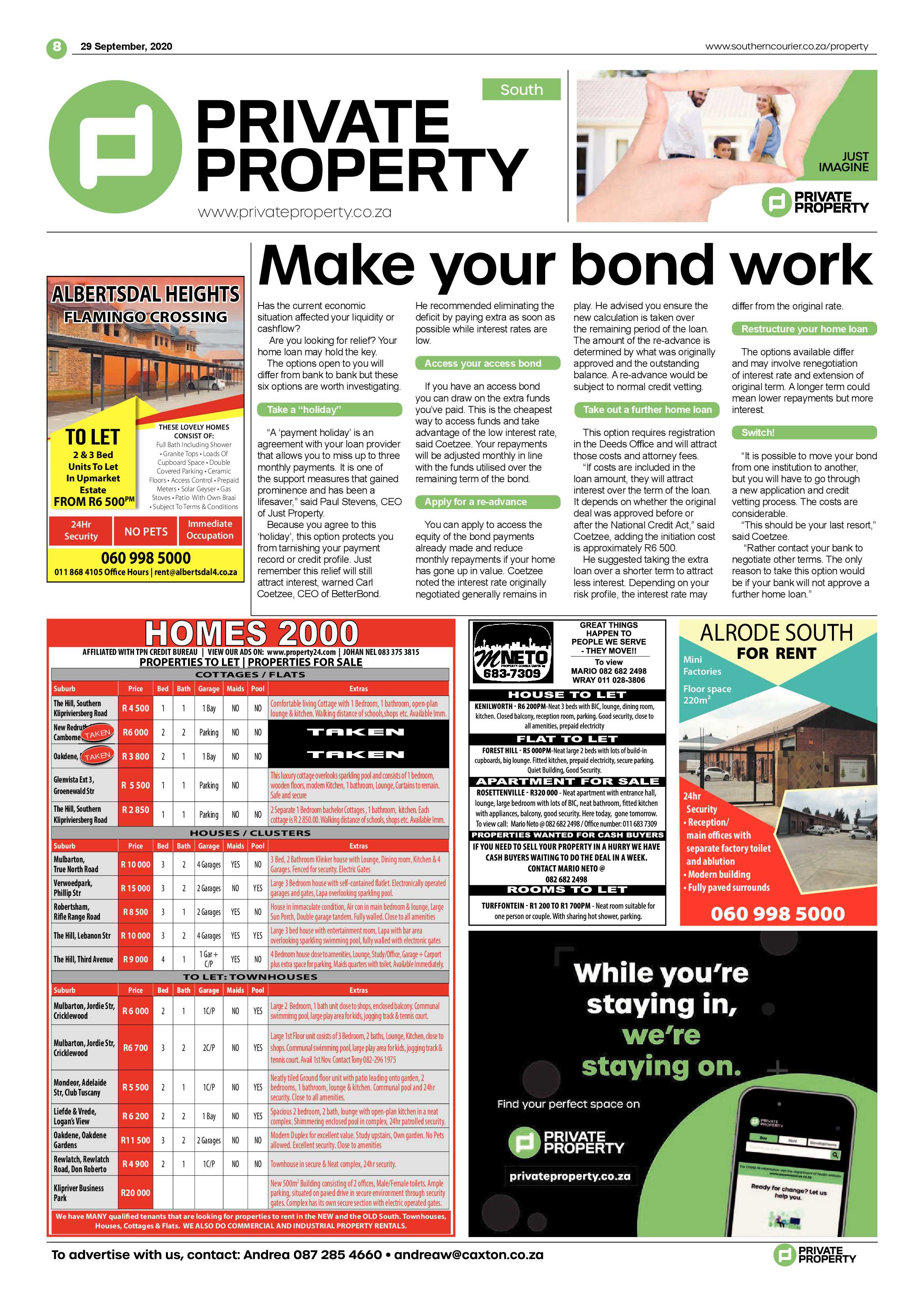 Southern Courier 29 September 2020 page 8