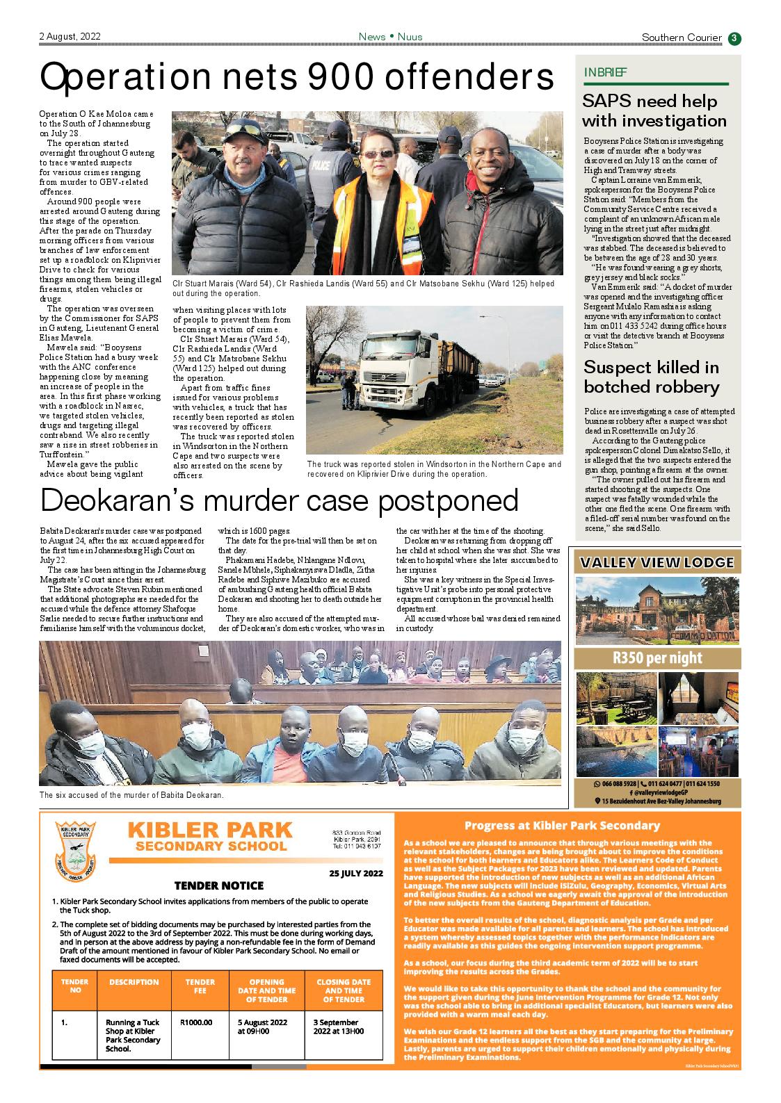 Southern Courier 2 Aug 2022 page 3