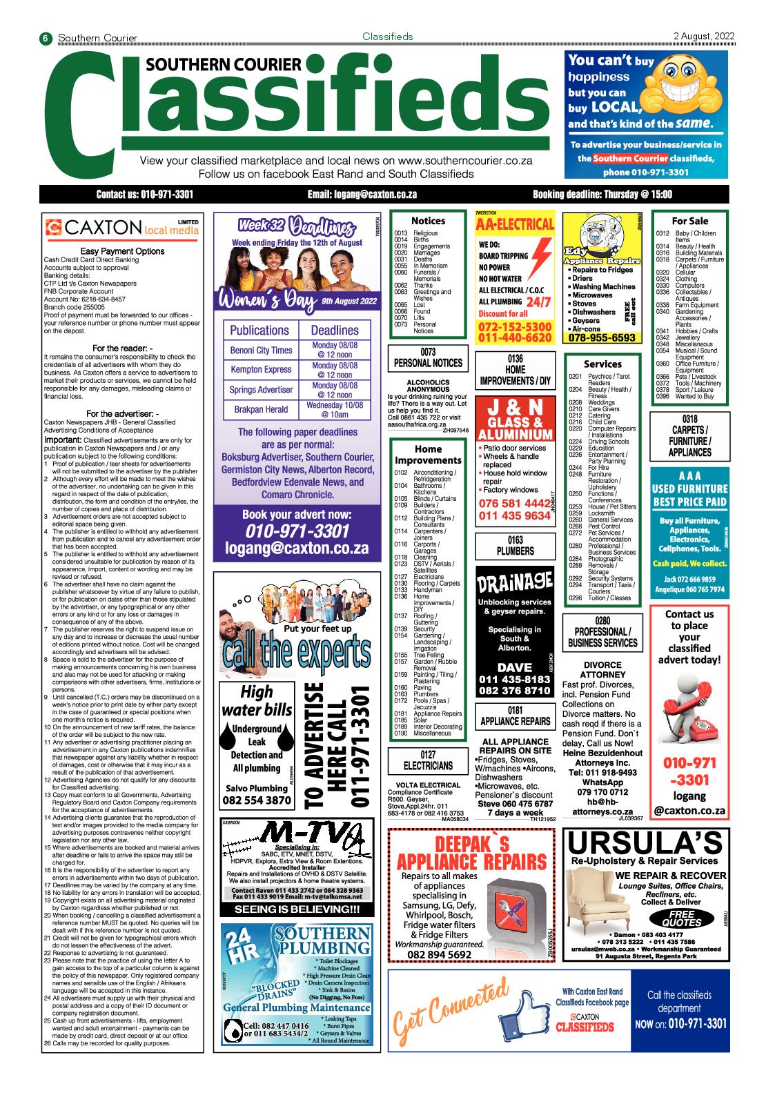 Southern Courier 2 Aug 2022 page 6