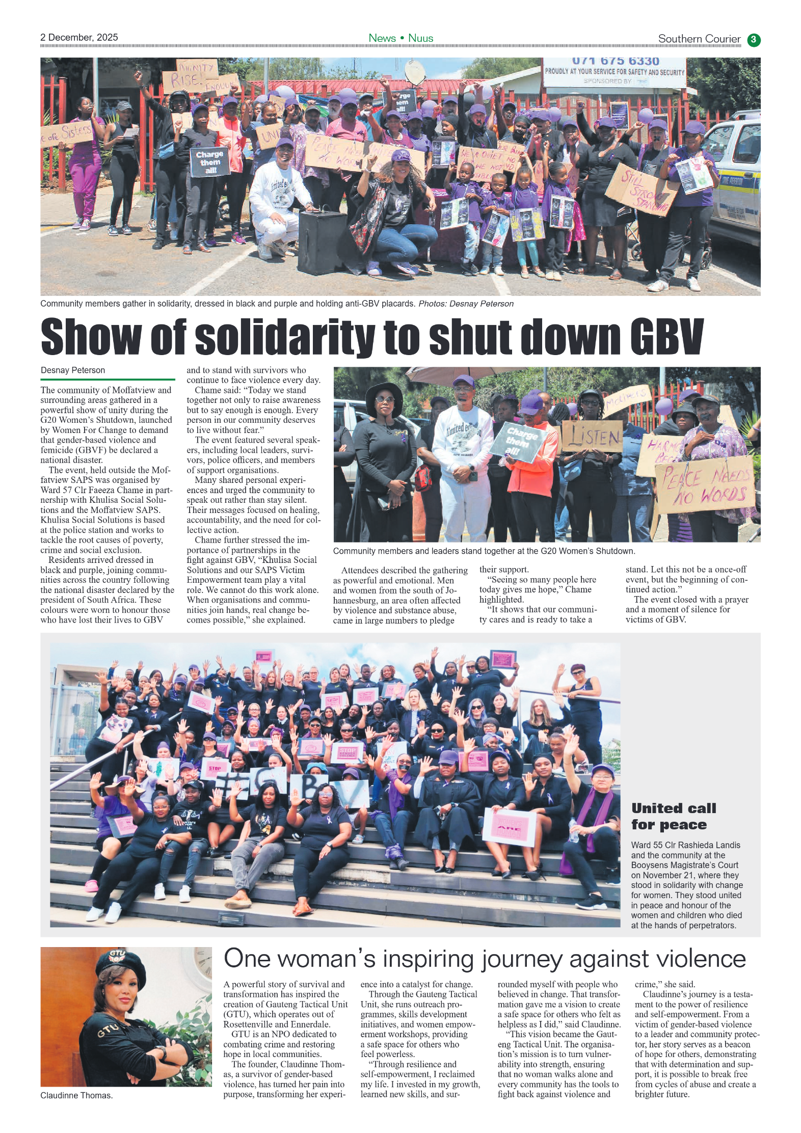 Southern Courier 2 December 2025 page 3