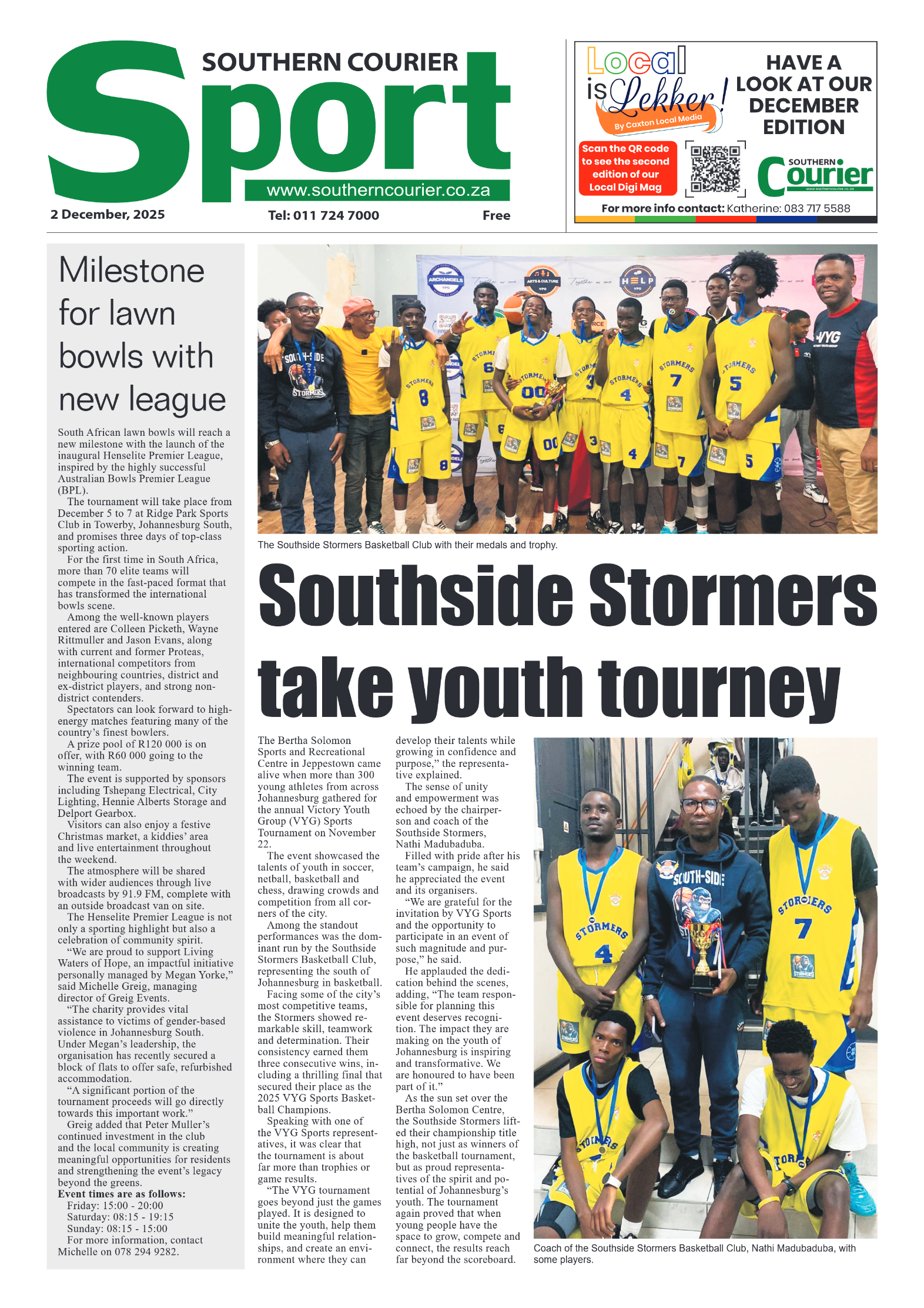 Southern Courier 2 December 2025 page 8
