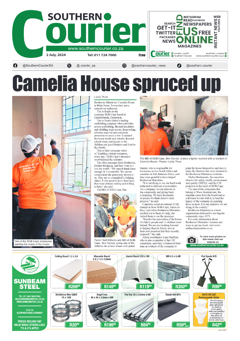 Southern Courier 2 July 2024 page 1