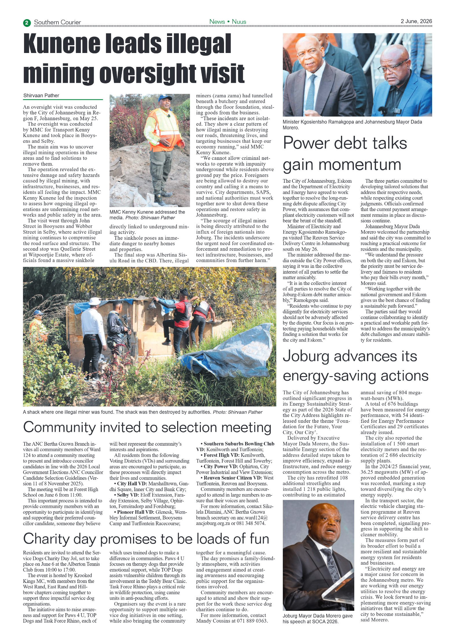 Southern Courier 2 June 2026 page 2